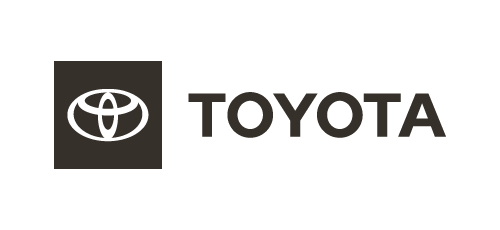 Toyota logotyp på svart bakgrund.