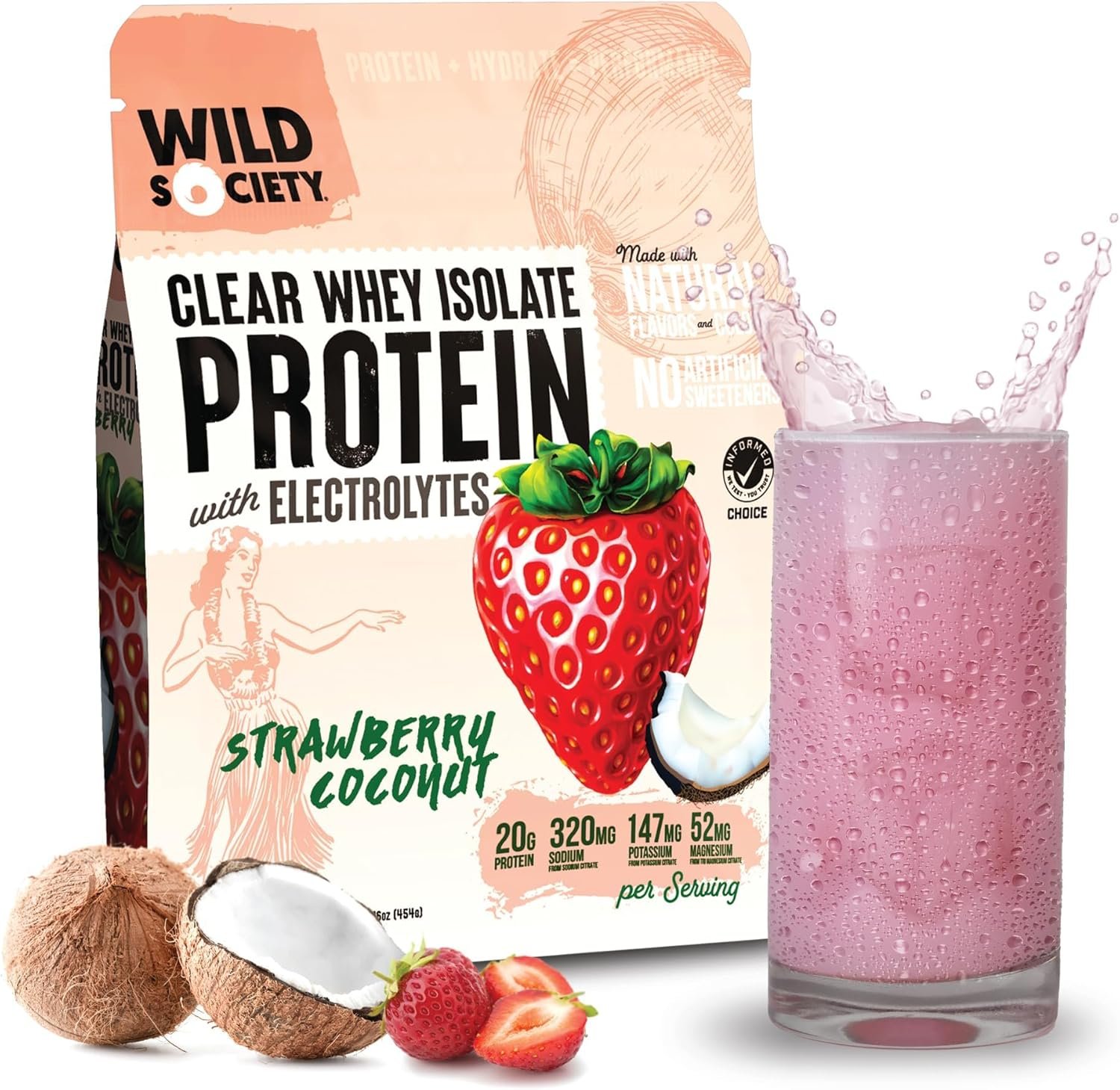 Wild Society Protein: Strawberry + Coconut