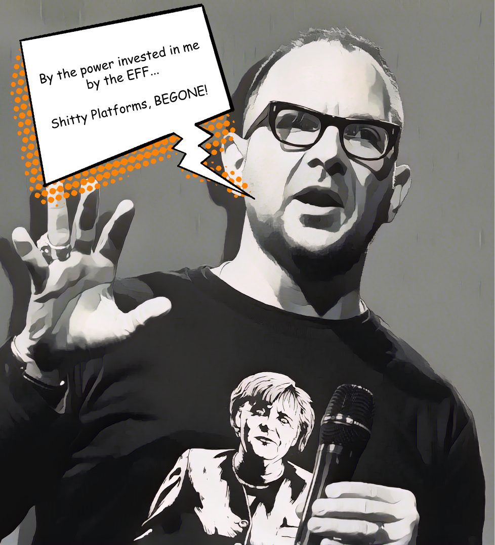 It's a graphic Cory! Cory Doctorow, that is. That's who this is about.