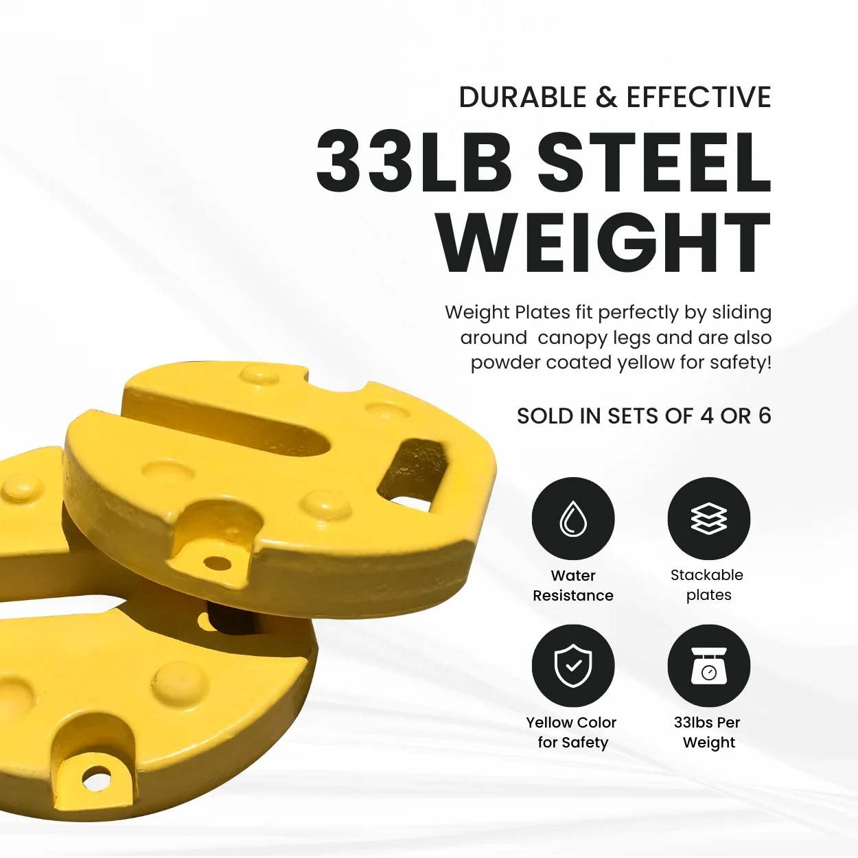 33lb Steel Weights for Canopies