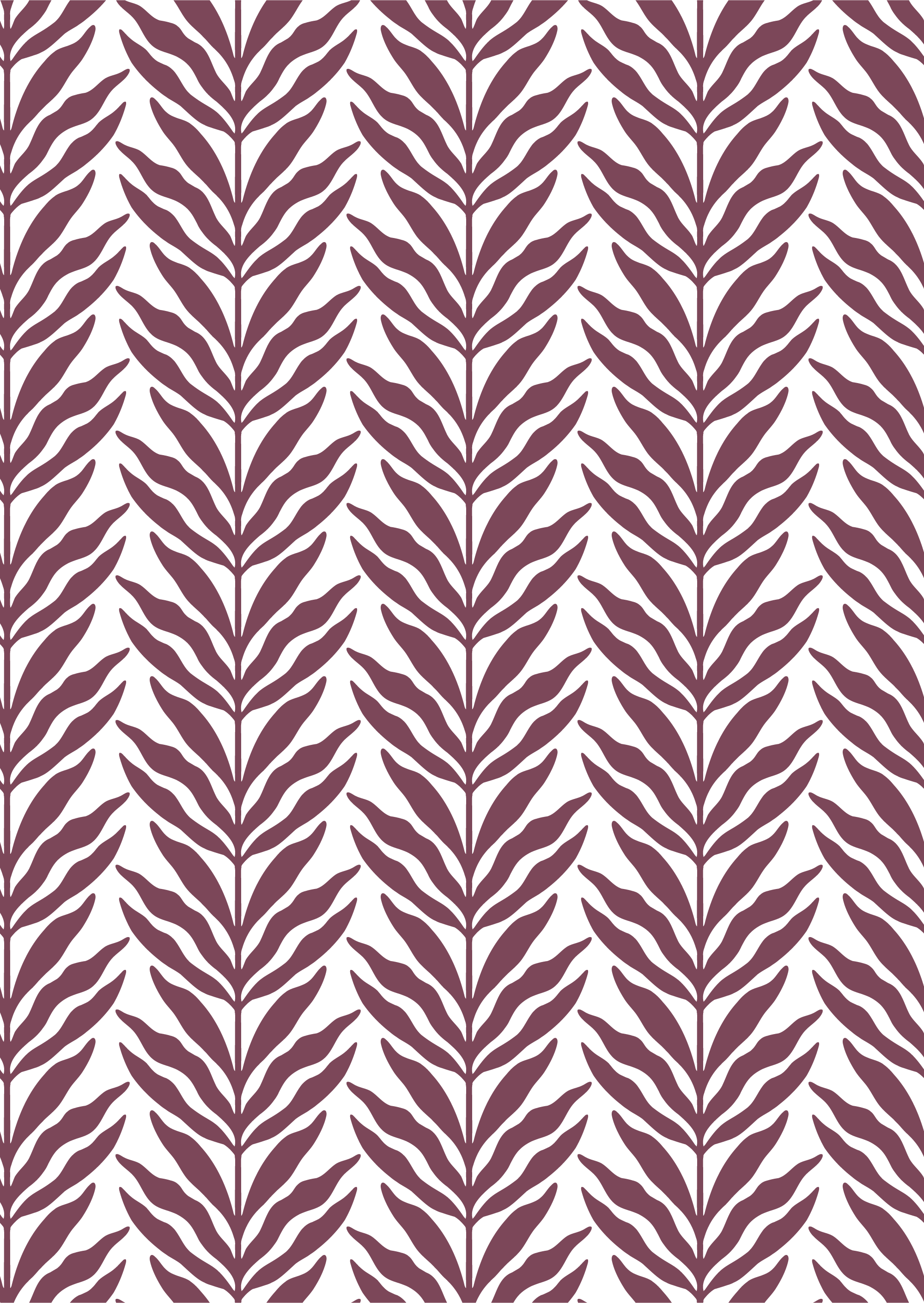 Decorative botanical pattern with purple leaves reflecting texture and material inspiration in Visceral by Design interiors