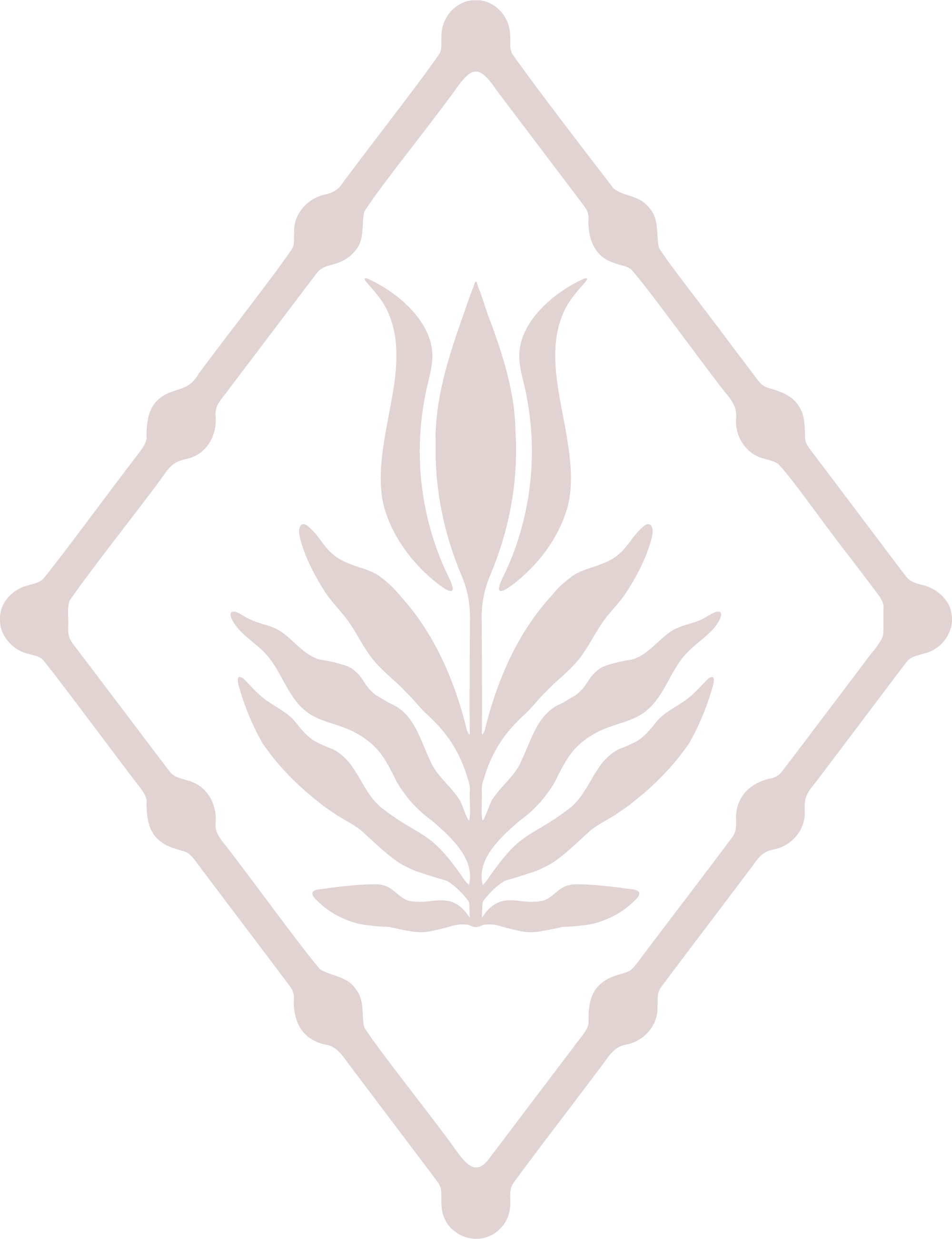 Signature floral emblem from Visceral by Design branding, inspired by timeless interior design and décor in High Point NC