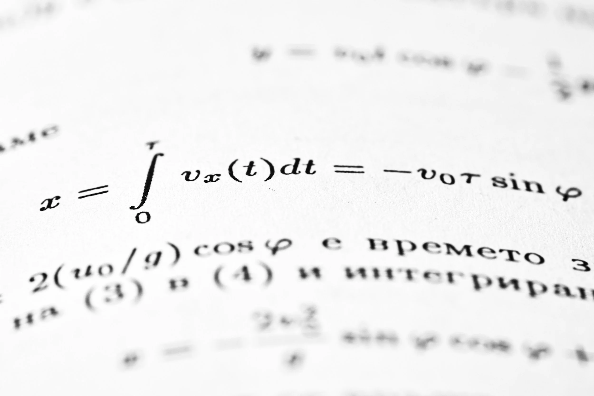 A close up picture of complicated math equations