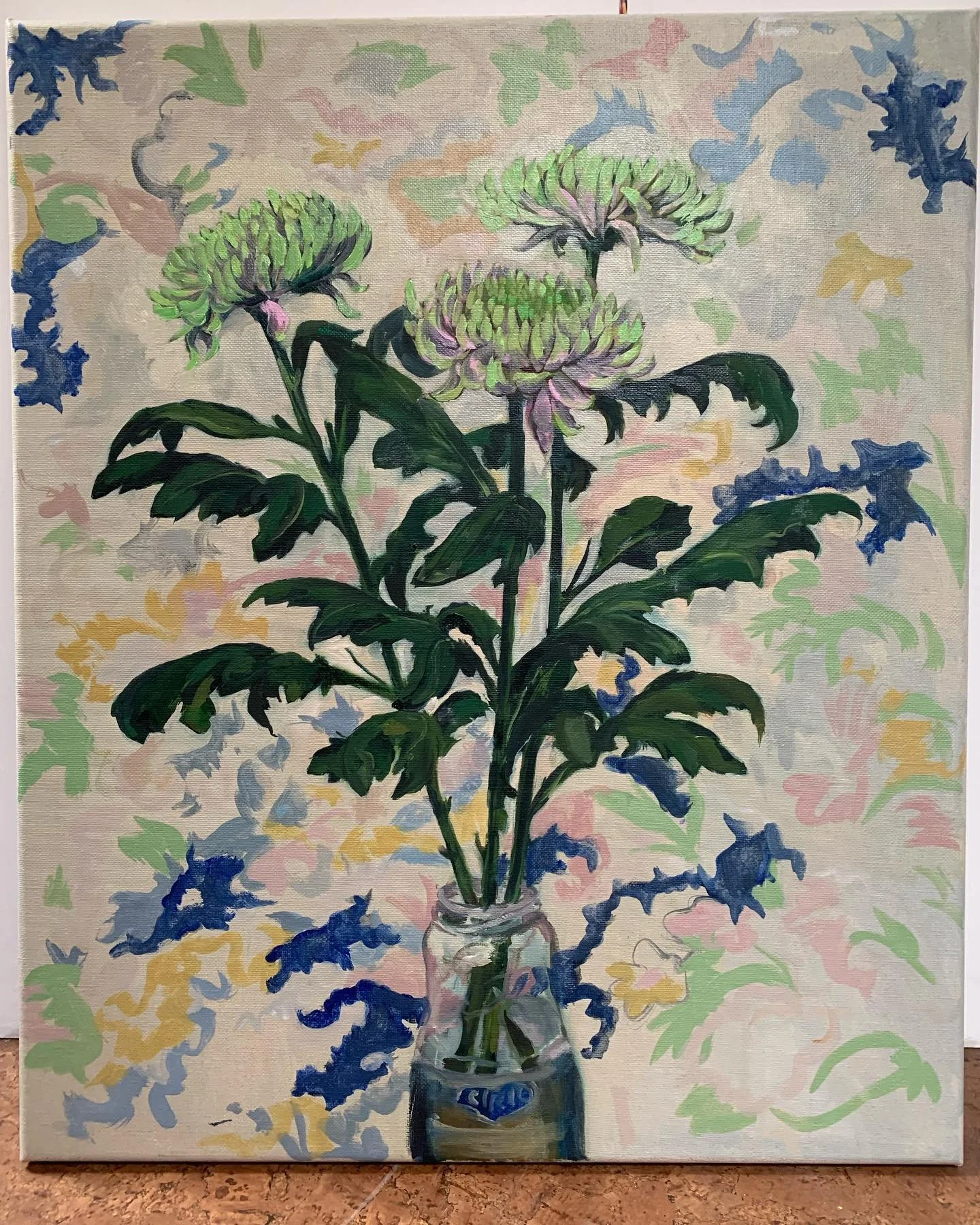 New Crysanthemums ready to go!  #oilpaintingoncanvas #delphianopencall #flowerpower #crysanthemum #crysanthemumpainting @delphiangallery