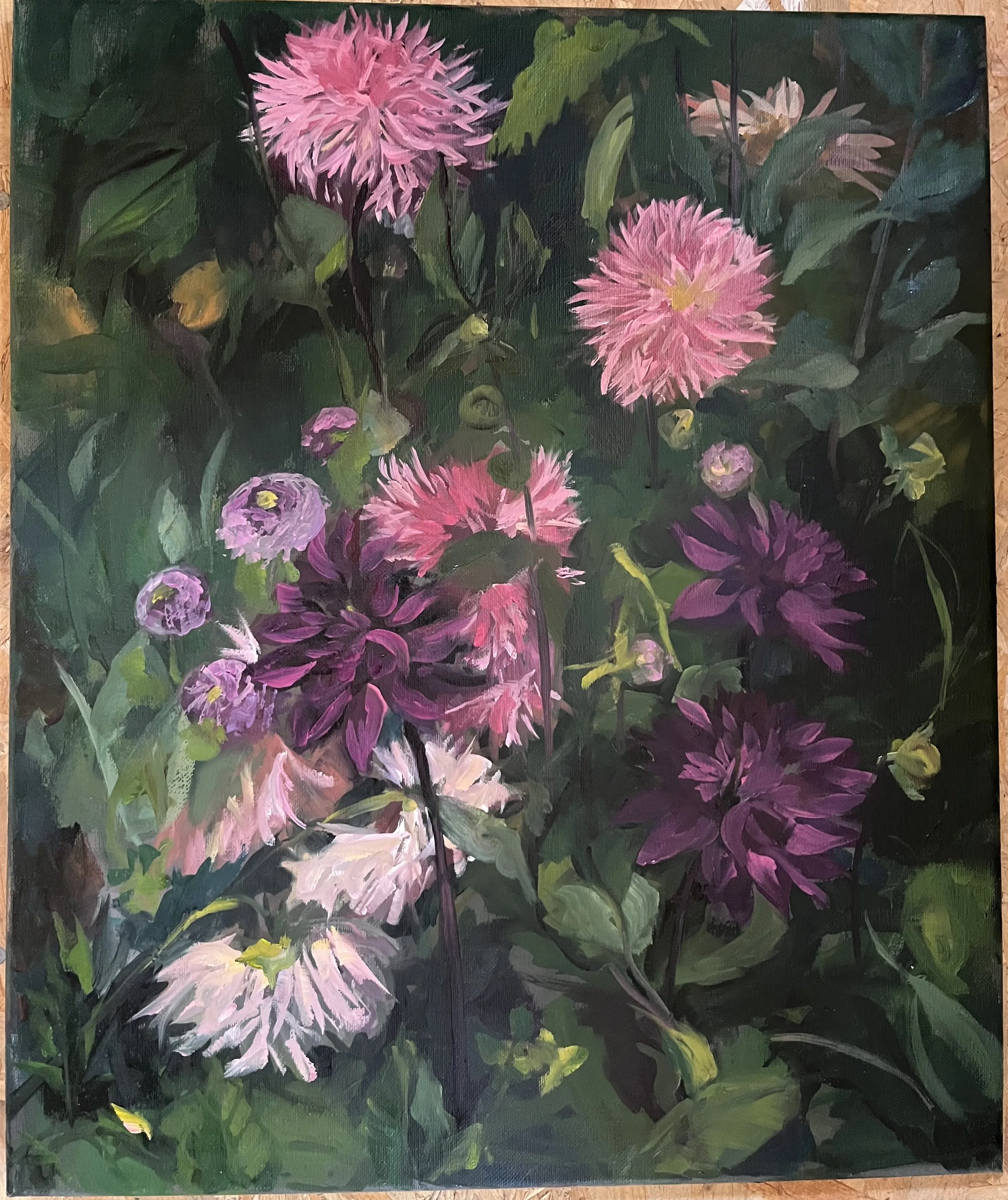 Dahlias 3
oil on canvas
50 cm x 60 cm
