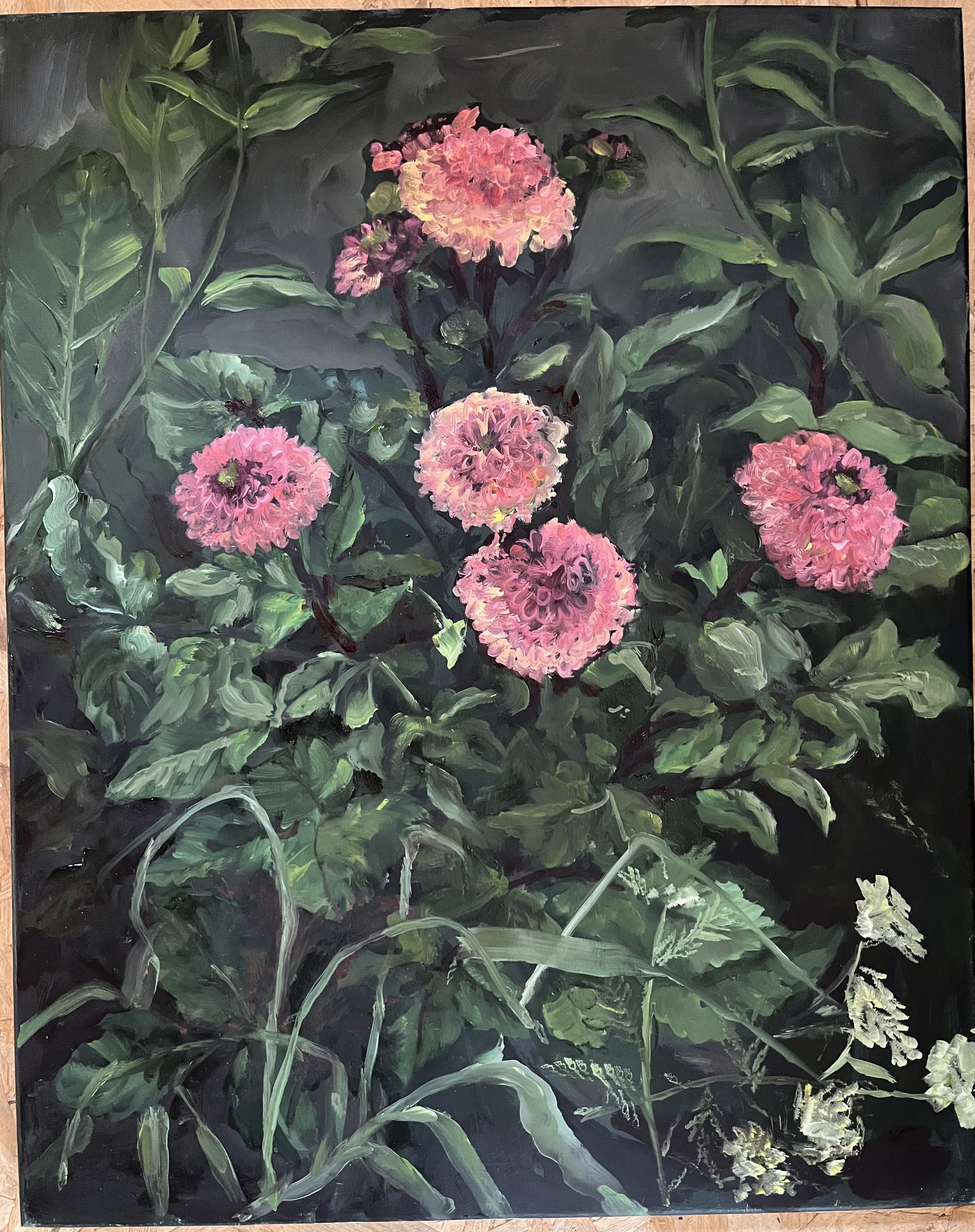 Pink Dahlias
oil on canvas
40 cm x 50.5 cm
