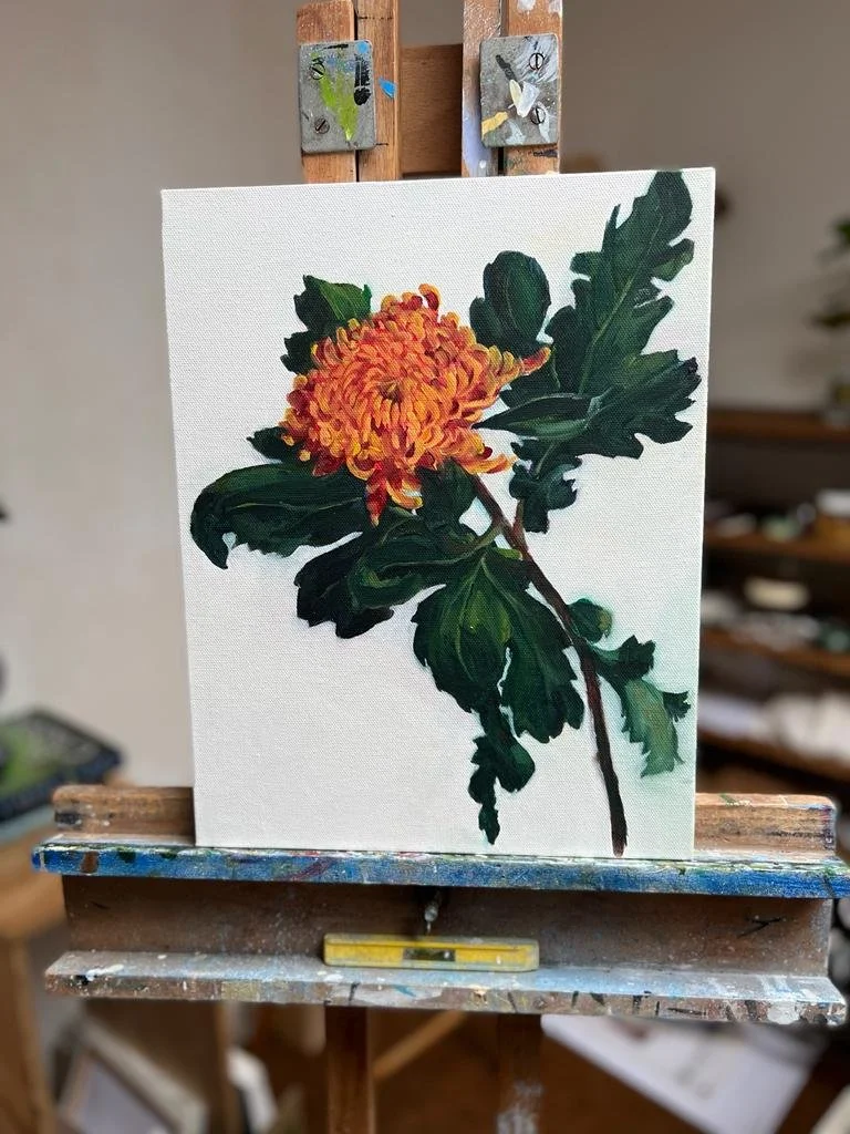 Little Dahlia
oil on canvas 15cm x 20cm 
£200 SOLD