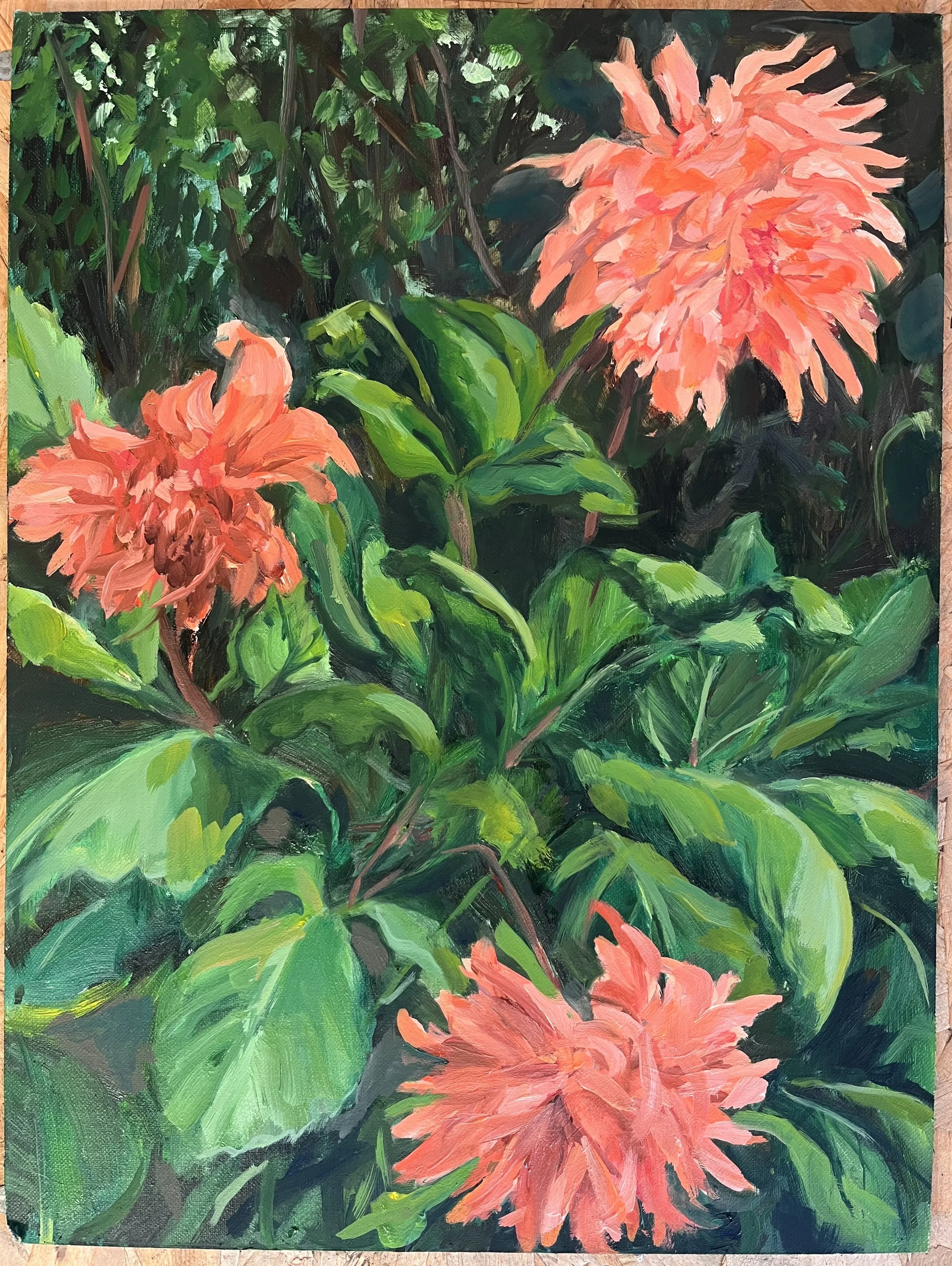 Dahlias 4
oil on board
30 cm x 40 cm