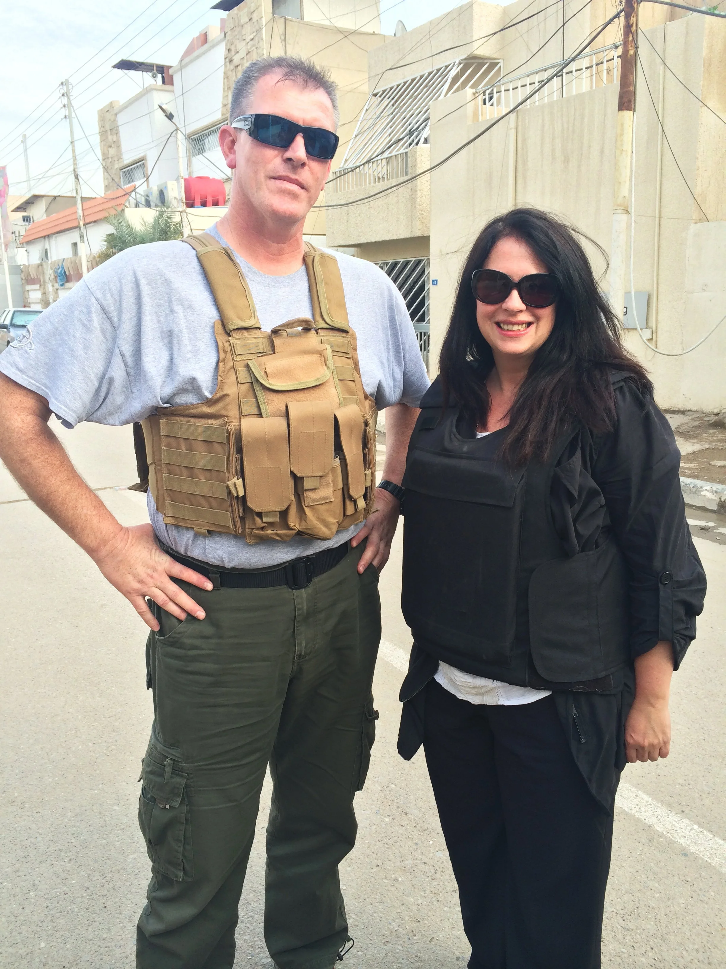 Jasmine and security detail in Baghdad