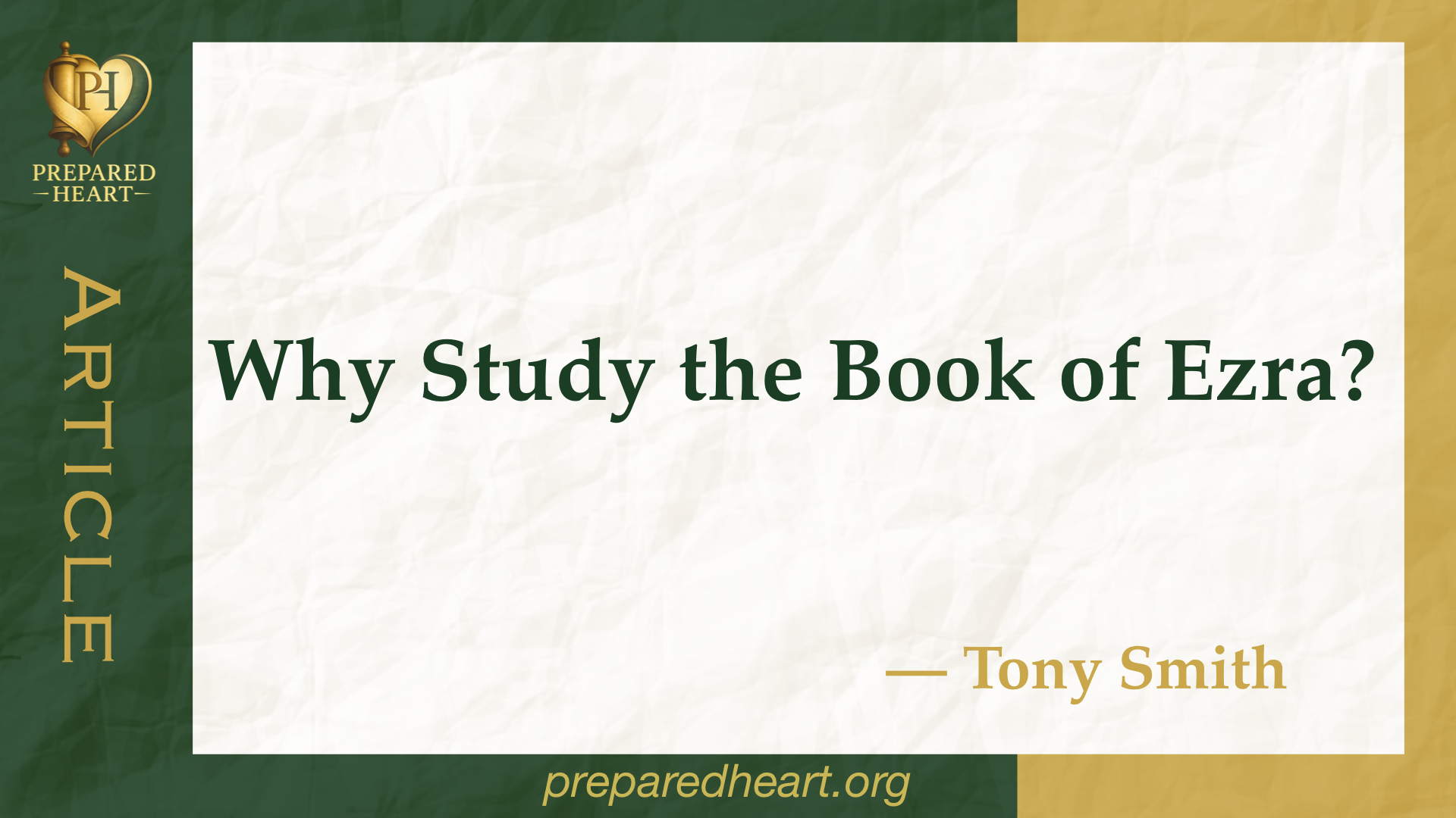 Why Study the Book of Ezra?