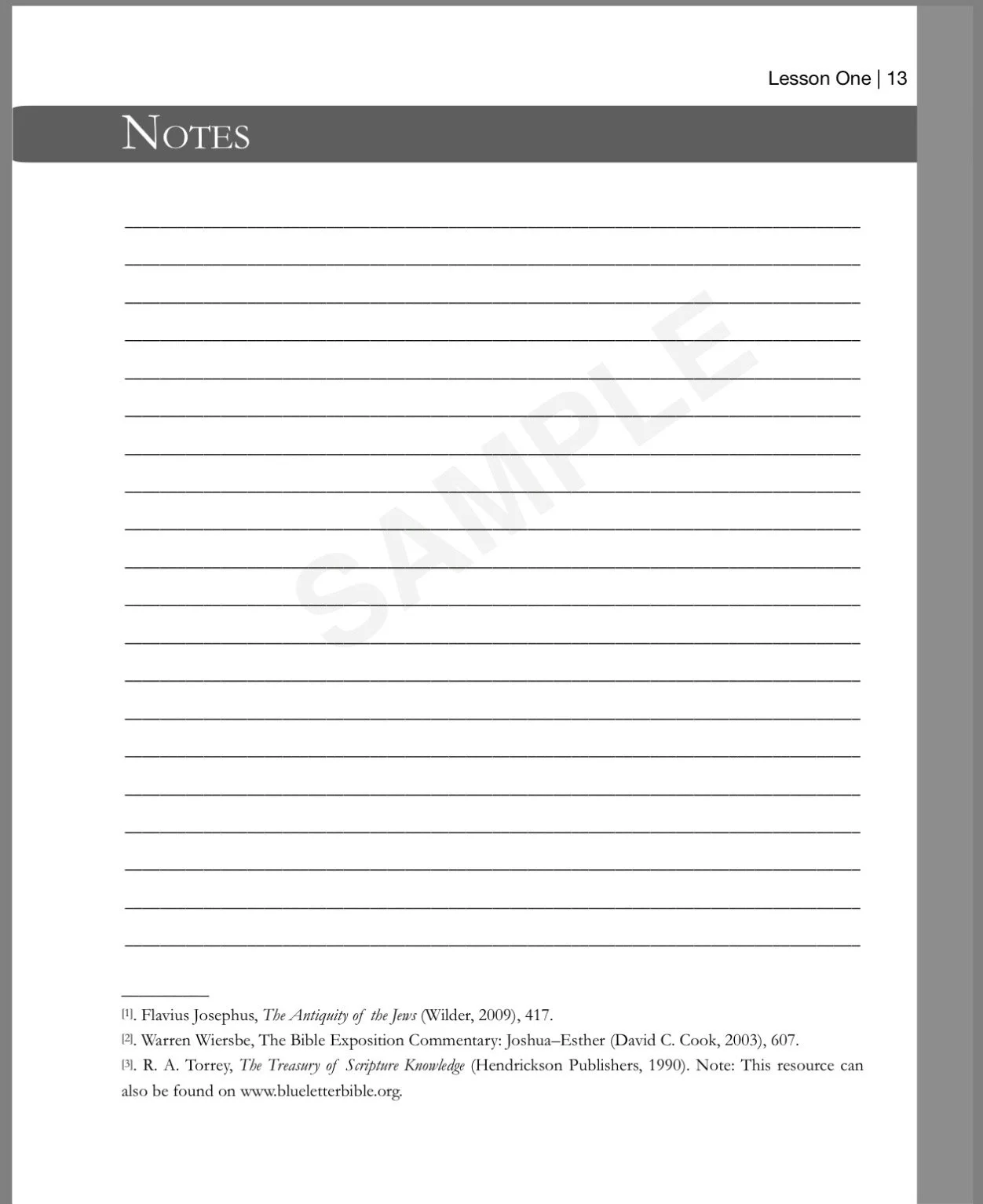 Exploring Ezra study guide — Lesson 1 notes page