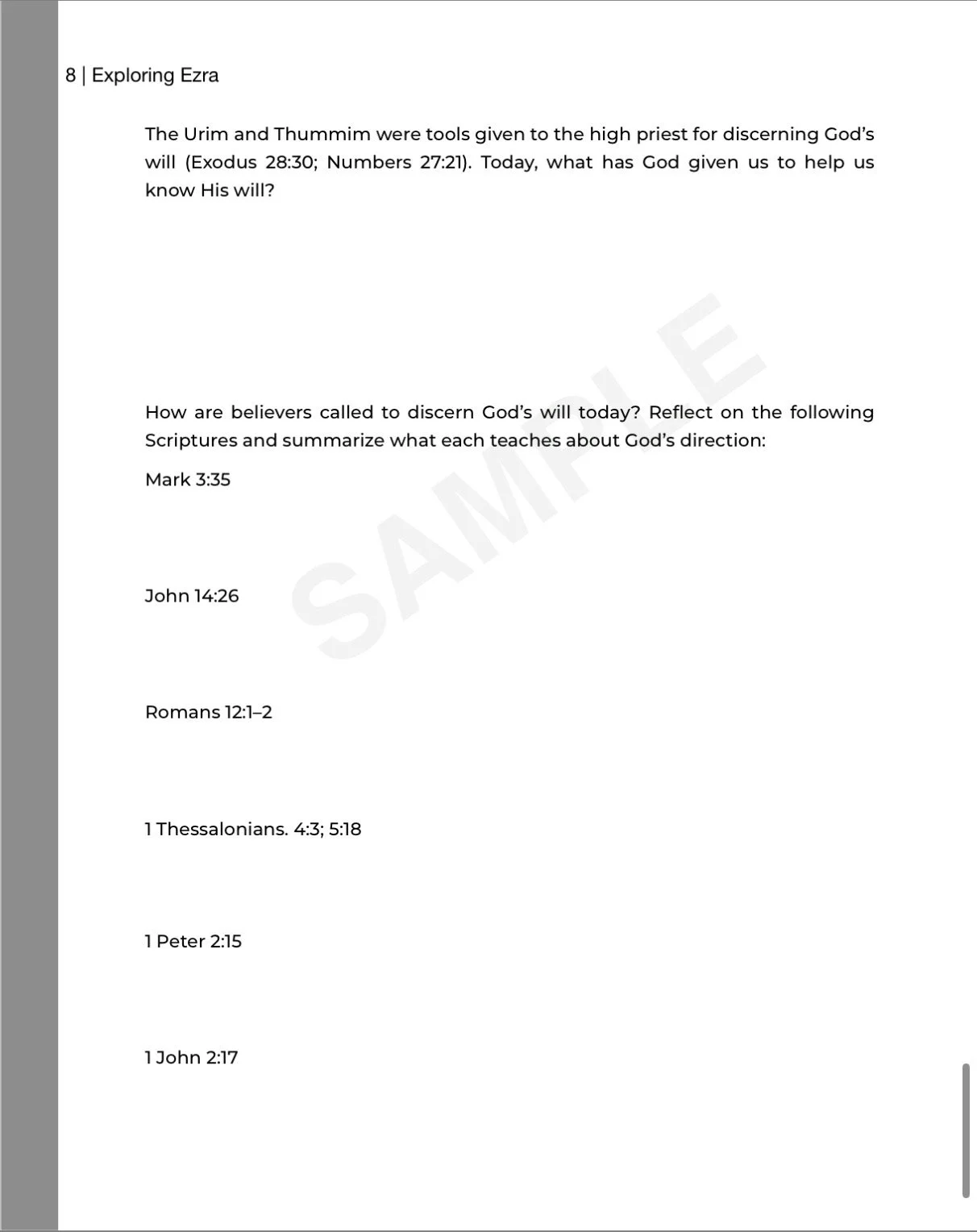 Exploring Ezra Sample Lesson 1 Study Page