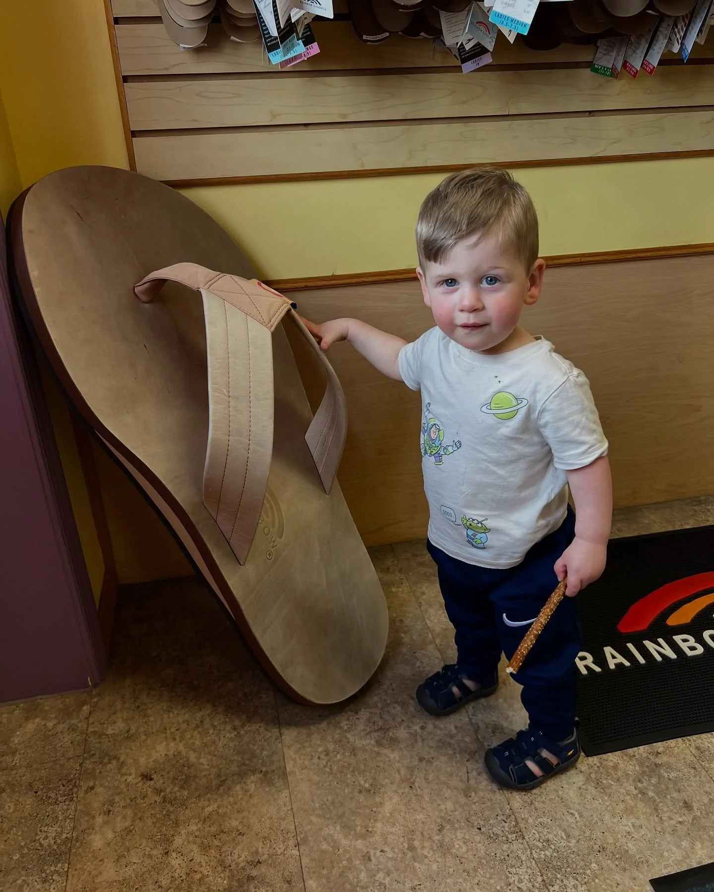 Jack is ready for the warm weather! ☀️ Don&rsquo;t forget to get your spring &amp; summer footwear at Fischer&rsquo;s Shoes! ✨