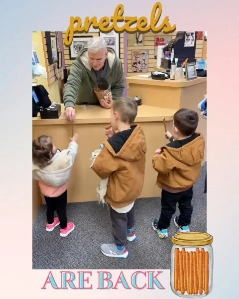 Guess what!? Pretzels are back at Fischer&rsquo;s Shoes!! 🥨