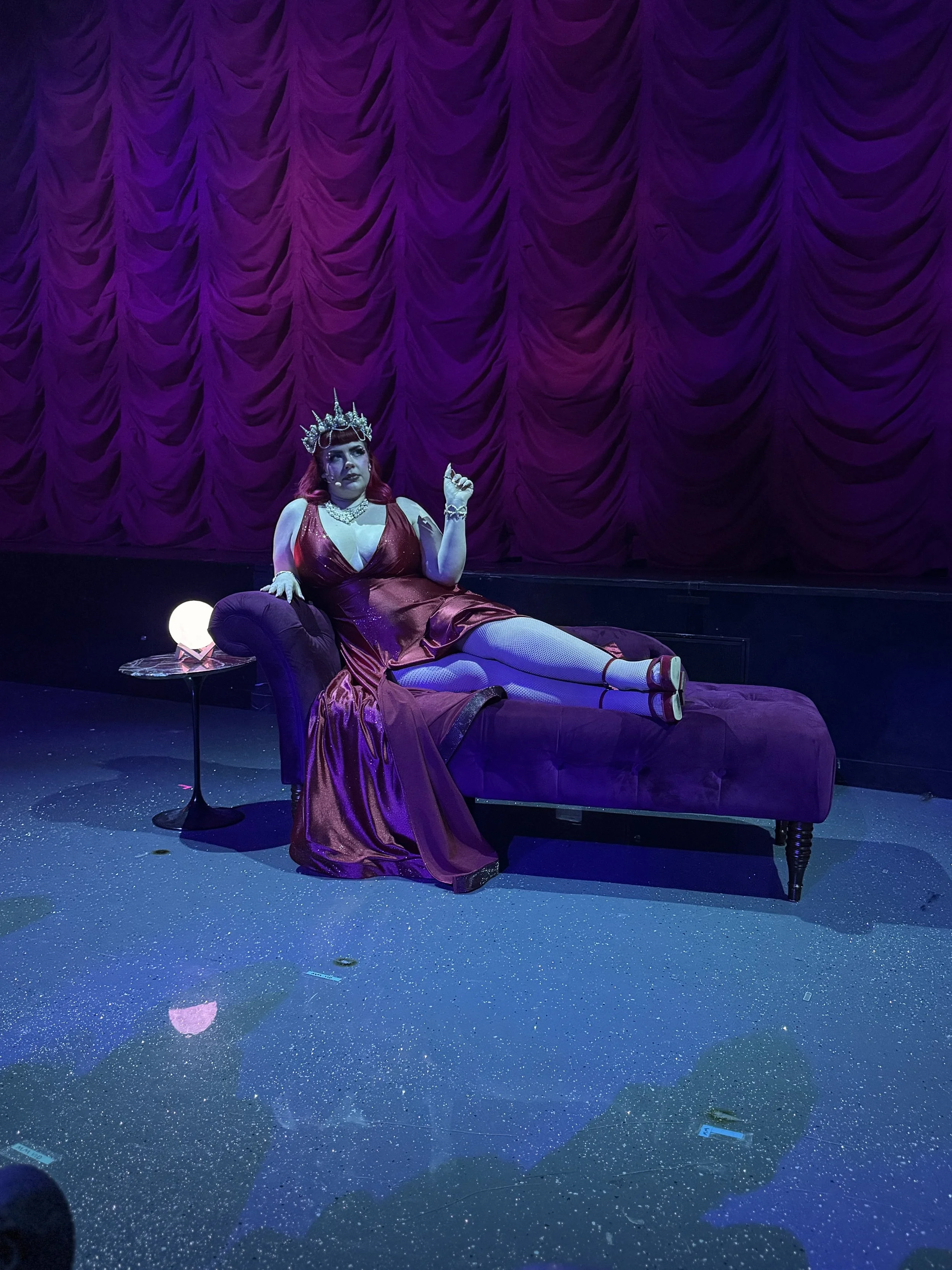 Theatrical performance during immersive travel experience on Virgin Voyages adults-only cruise