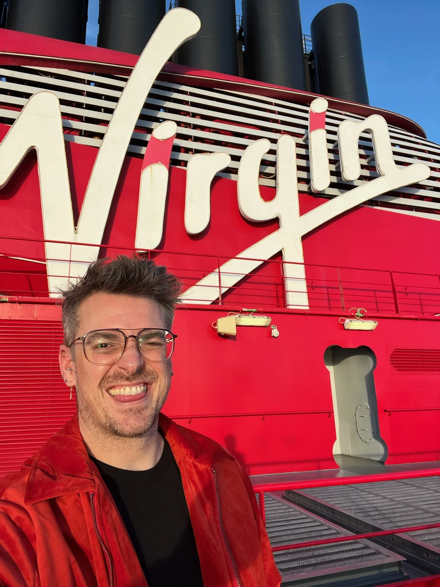 Virgin Voyages adults-only cruise ship exterior view