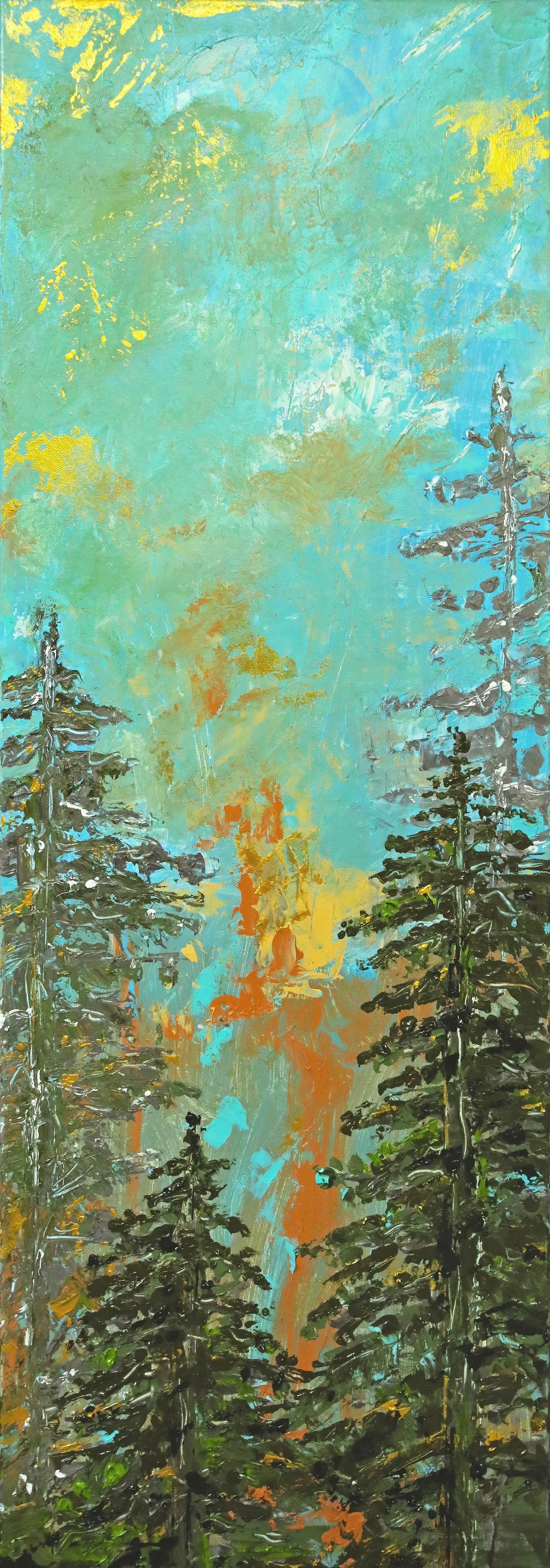 "Stand Tall" Acrylic paint on canvas- 12" x 36" (1.5" canvas thickness)
*Selected for upcoming Blue Line Art's 2026 Membership Medley Show 
(June 27th-August 8th) 405 Vernon St #100, Roseville, CA*