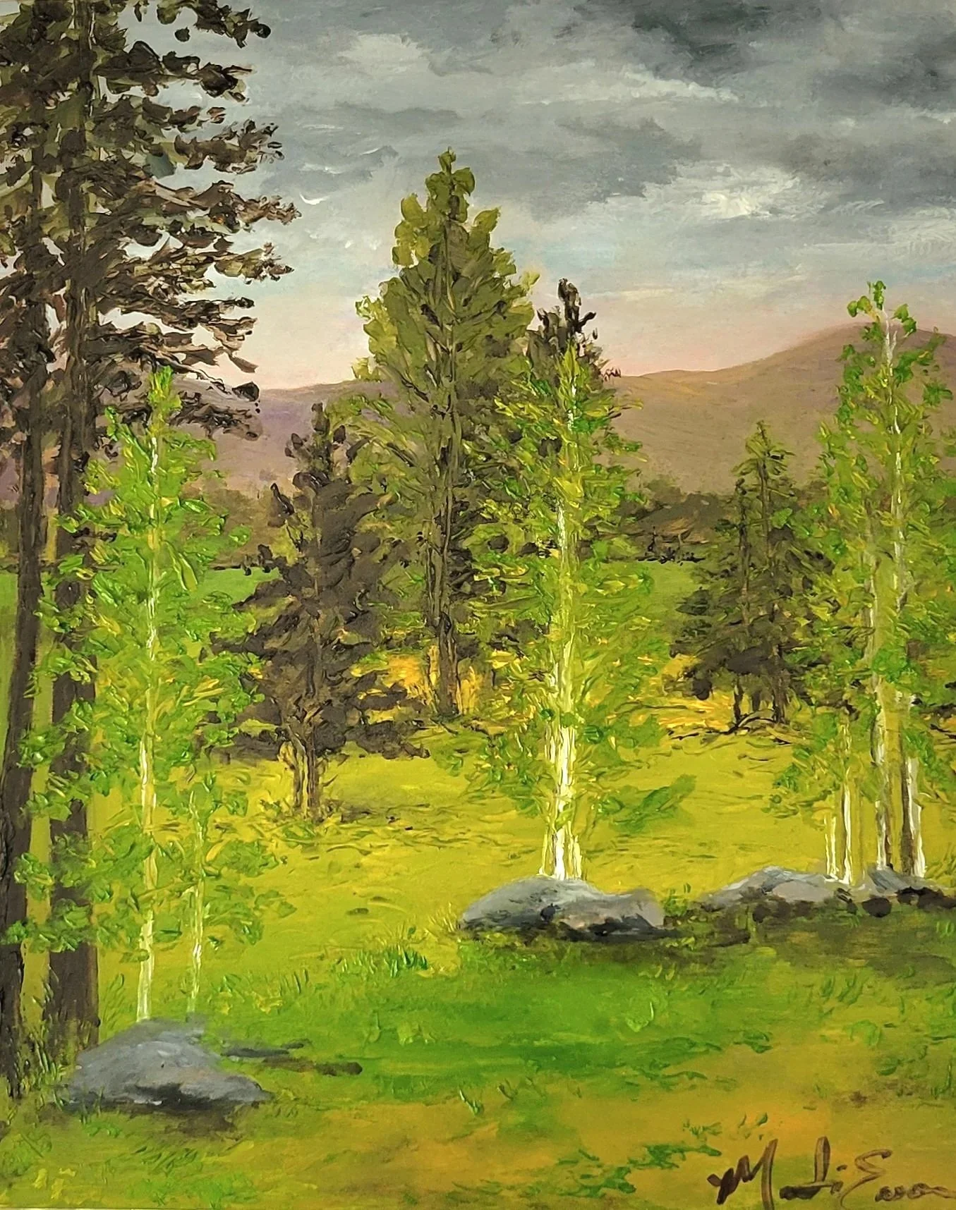 "Memory Keeping" -Oil painting on wooden panel (8"x 10"x 1")