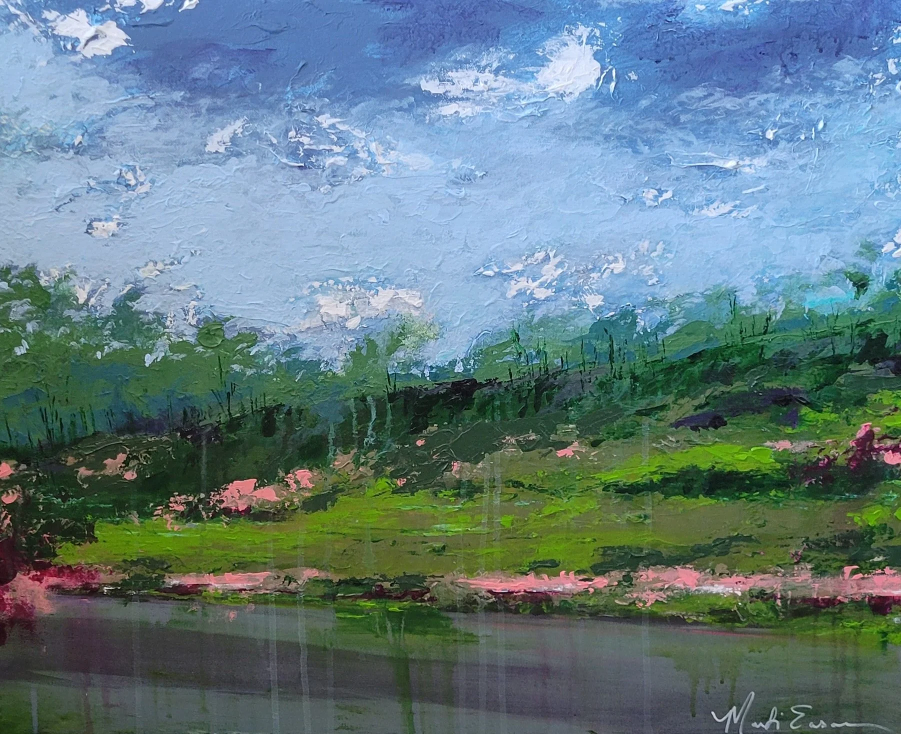 "The Ridge" Acrylic paint on canvas-24"x 30" (1.5" canvas thickness)