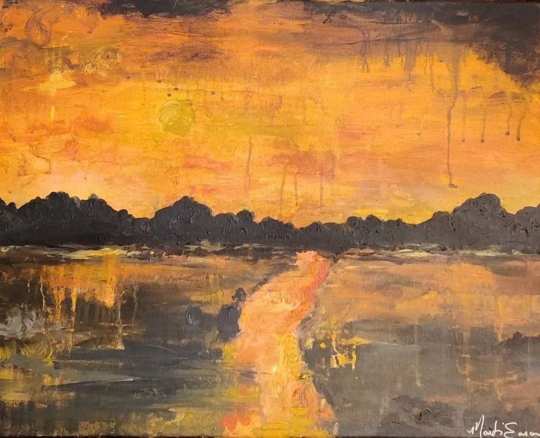 "Autumn Path" Acrylic paint on canvas-16" x 20"