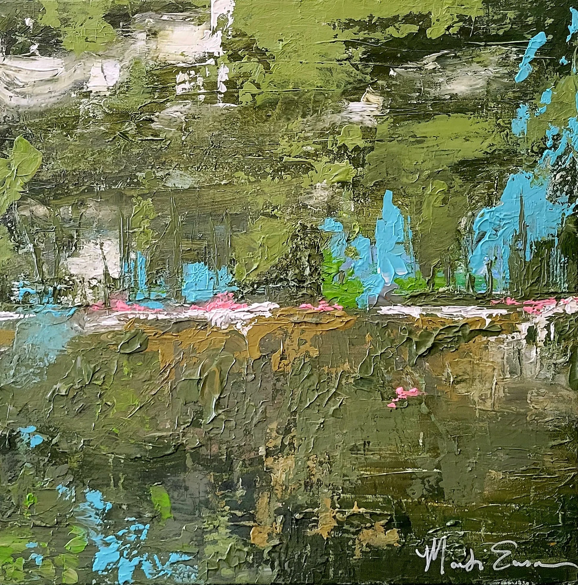 "Favorite Colors of the Day" Acrylic paint on canvas-20"x 20"