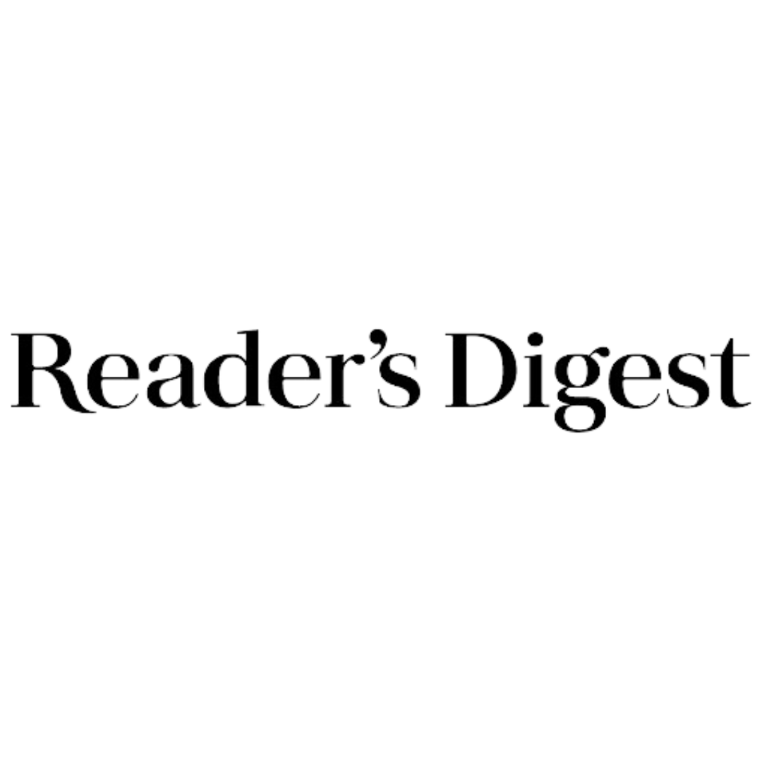 Reader's Digest magazine cover in black and white with the title in large font