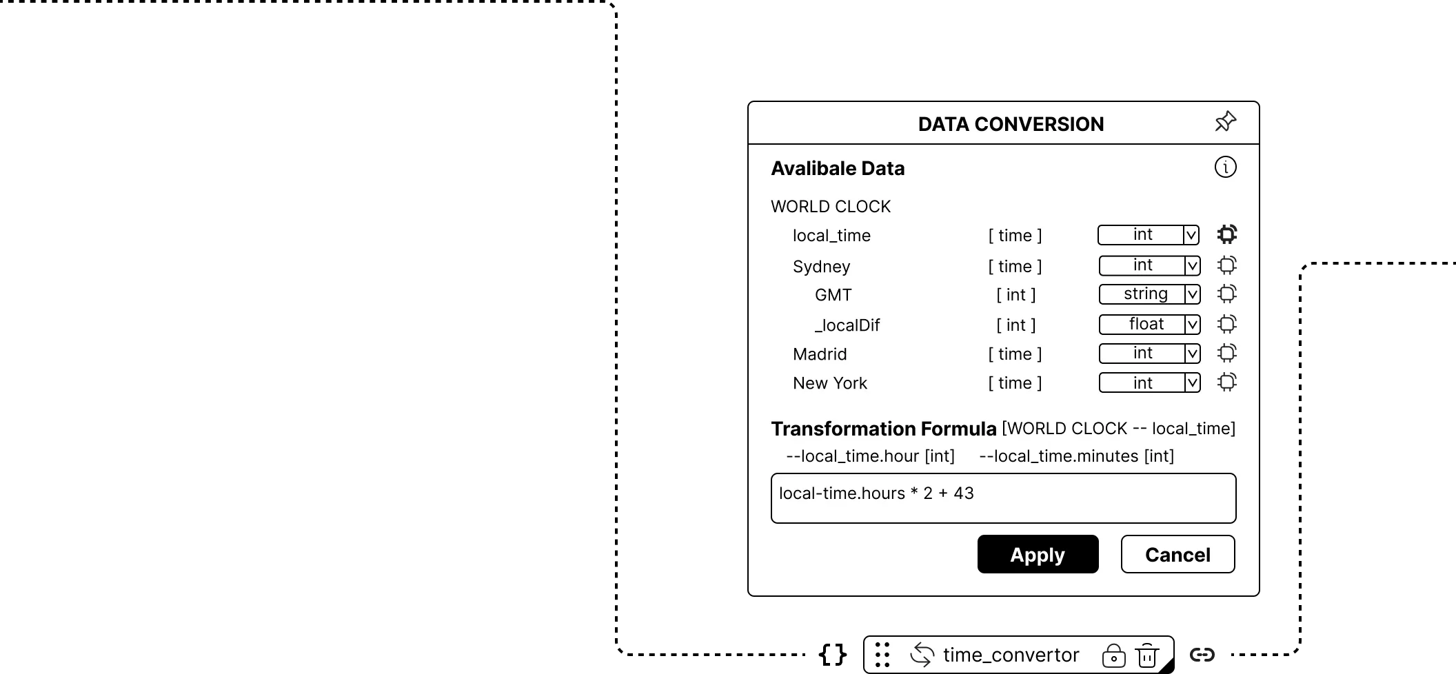 Application's Data Conversion panel.