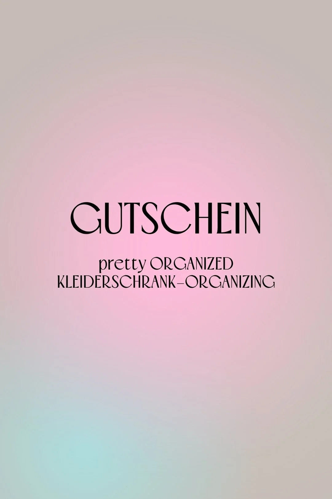 Gutschein - pretty ORGANIZED