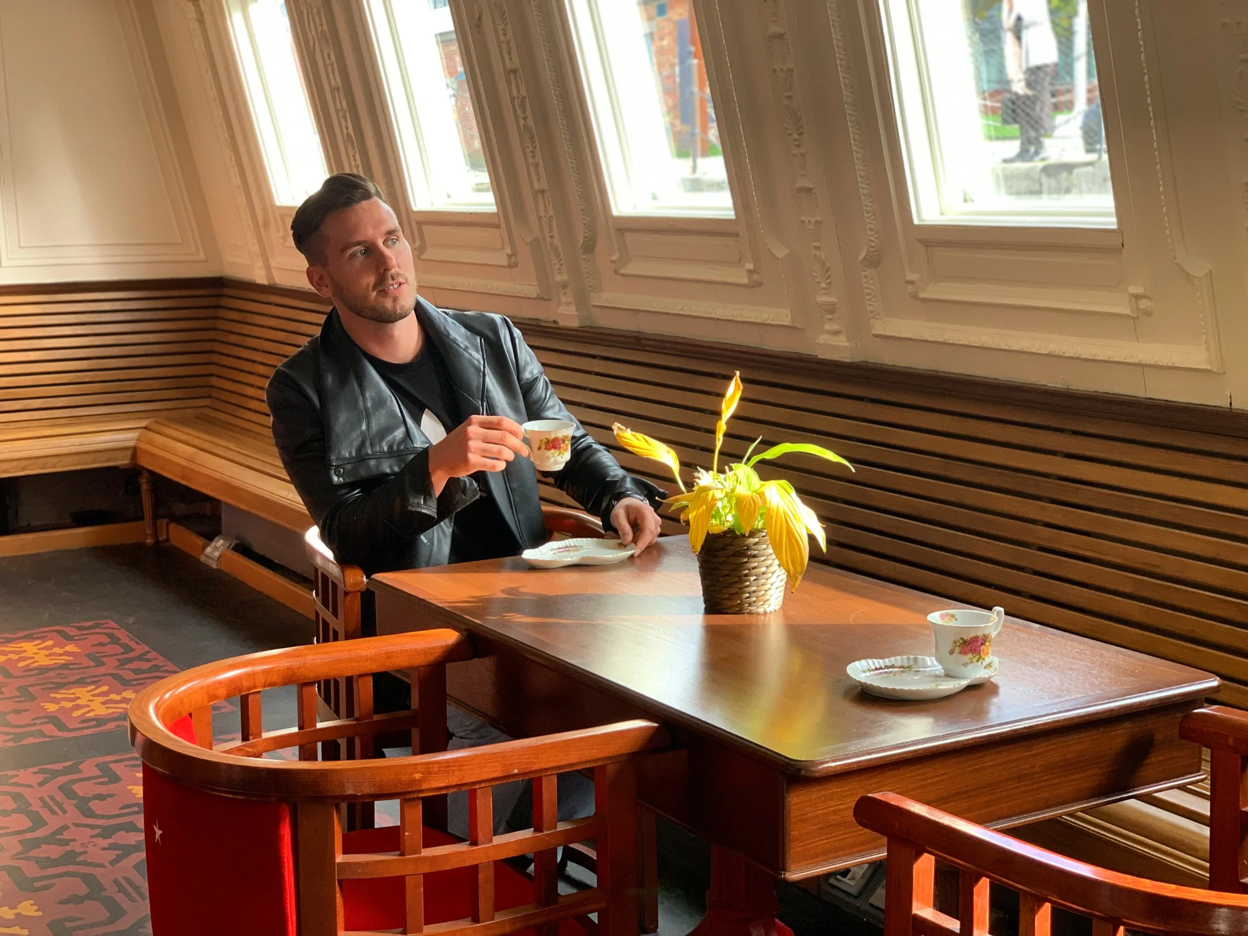 Christopher Garcia-Walker on the SS Nomadic in Belfast