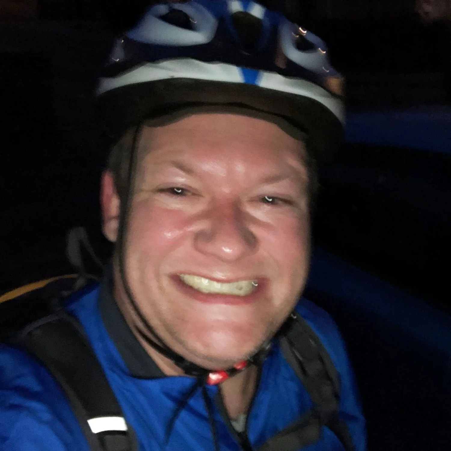 Smiling Dan after a successful bike ride