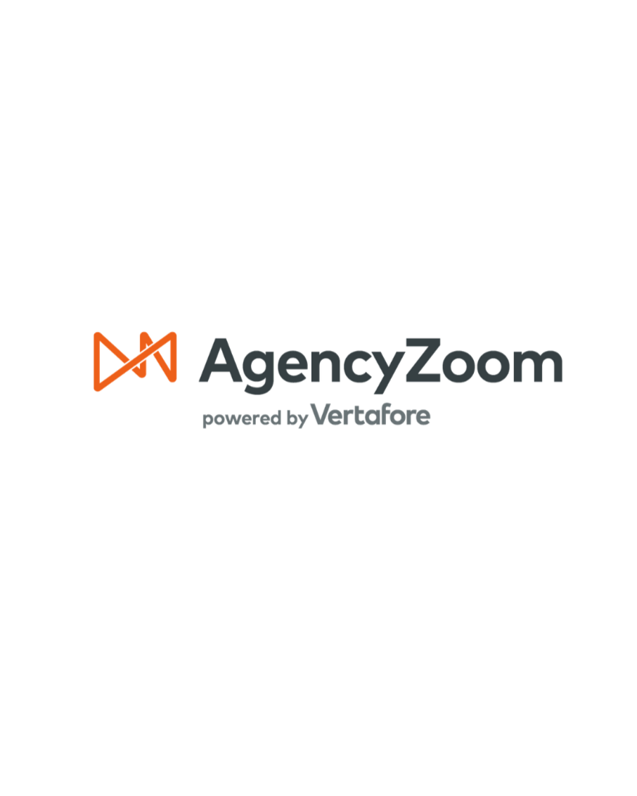 AgencyZoom logo with the text 'powered by Vertafore' underneath.