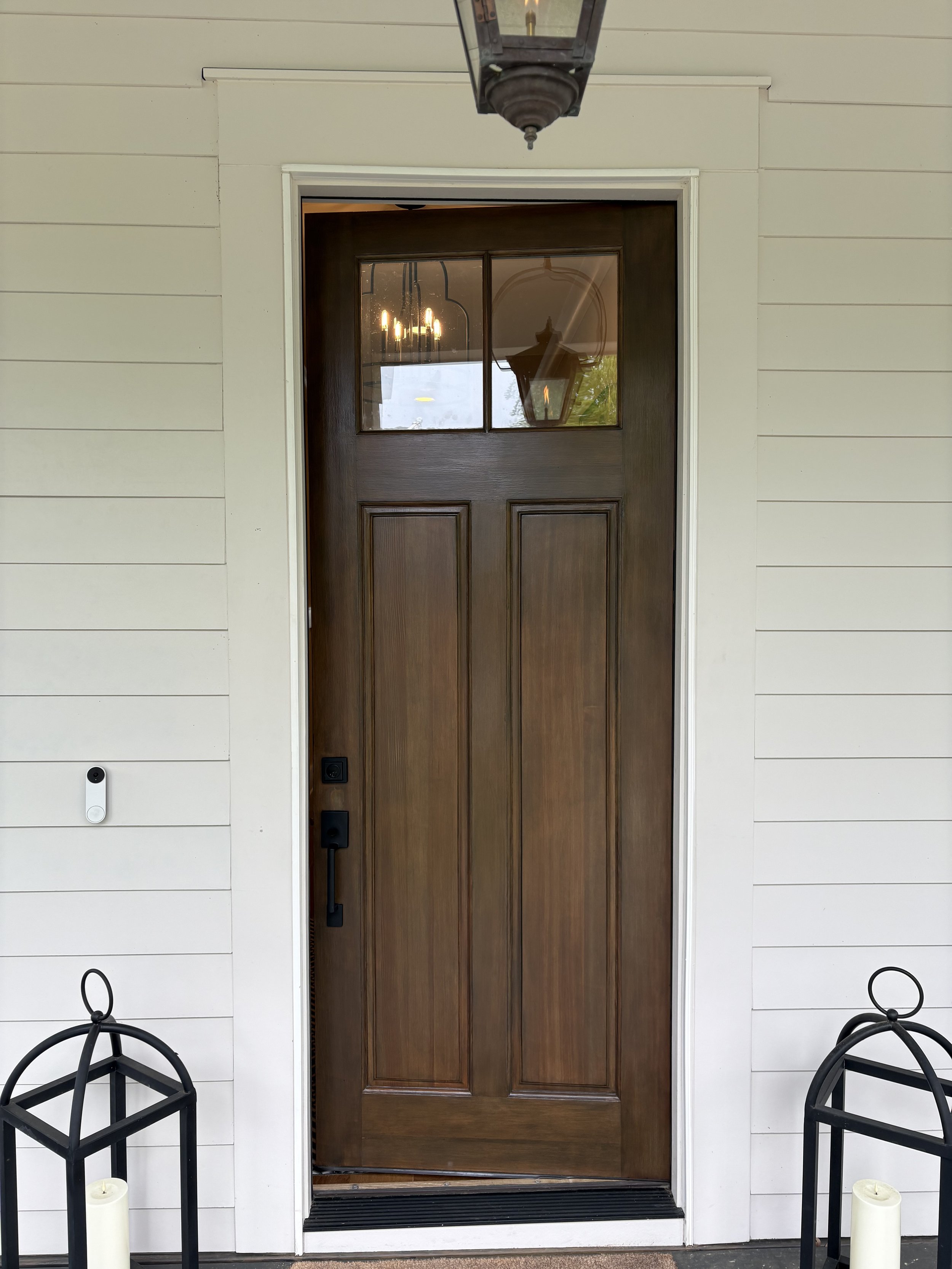 Front door stain and seal