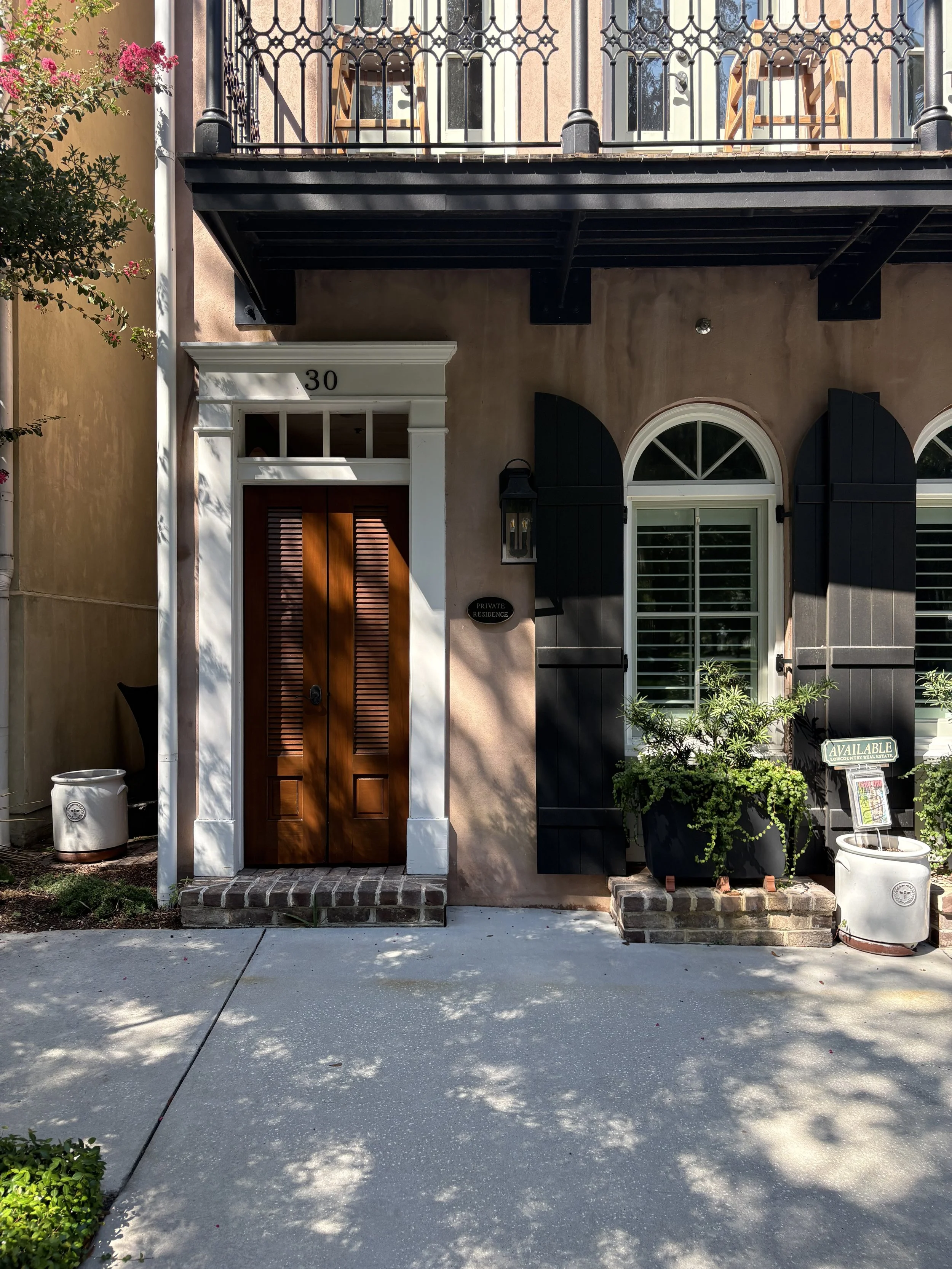 Refinished these breezeway doors with a Marine-grade coating to protect them from the harsh lowcountry climate