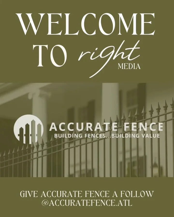 Welcome, Accurate Fence! 🤝 We are SO excited for what&rsquo;s ahead!

Right 9 Media is thrilled to be partnering with Accurate Fence to support their marketing efforts. Helping great businesses grow is exactly what we do.

💌 Do you want Right 9 Med