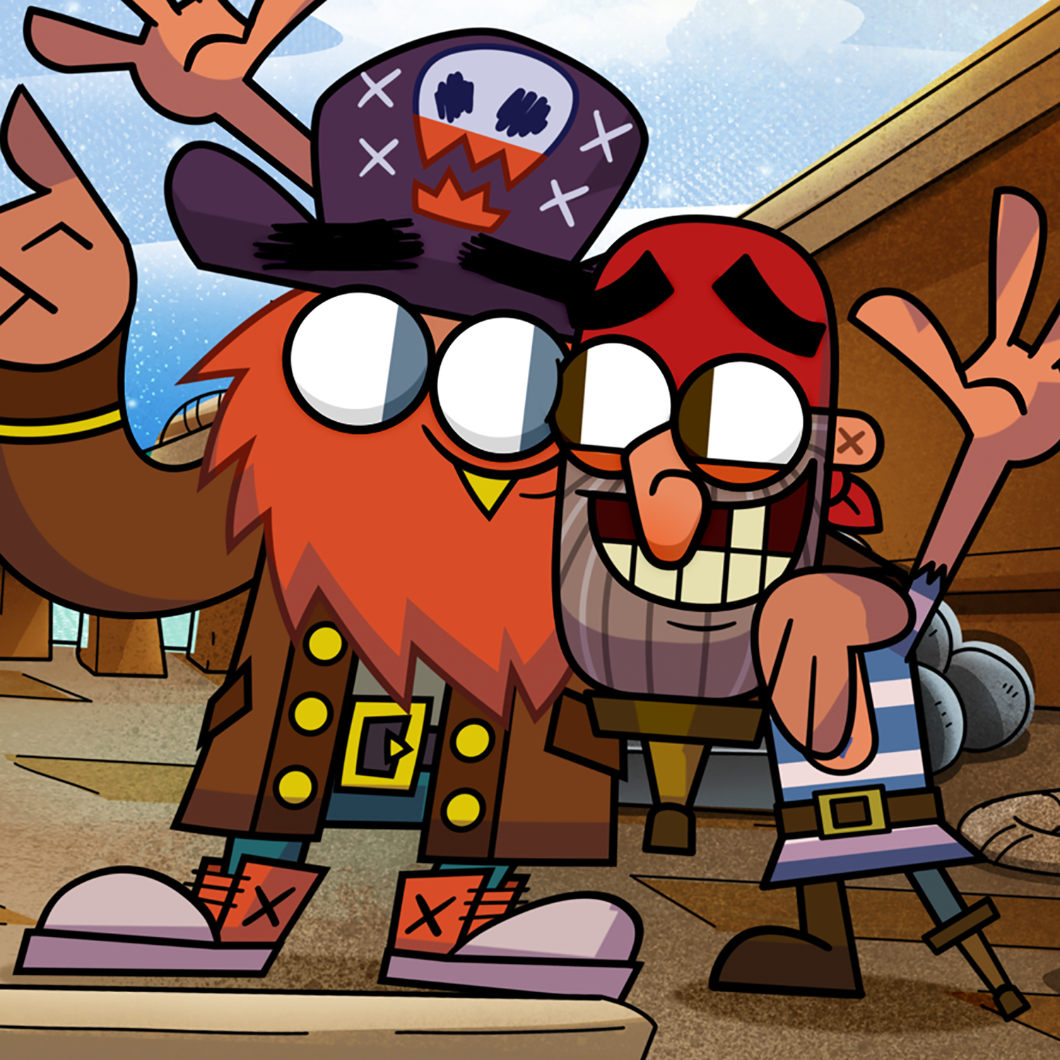 Redbeard Scruffy the Pirate & Pegbeard the Brave