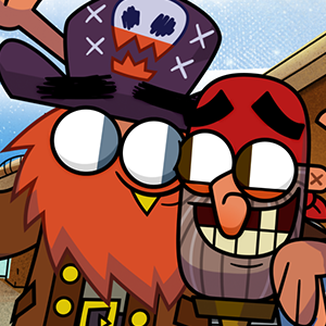 Redbeard Scruffy the Pirate &amp; Pegbeard the Brave
