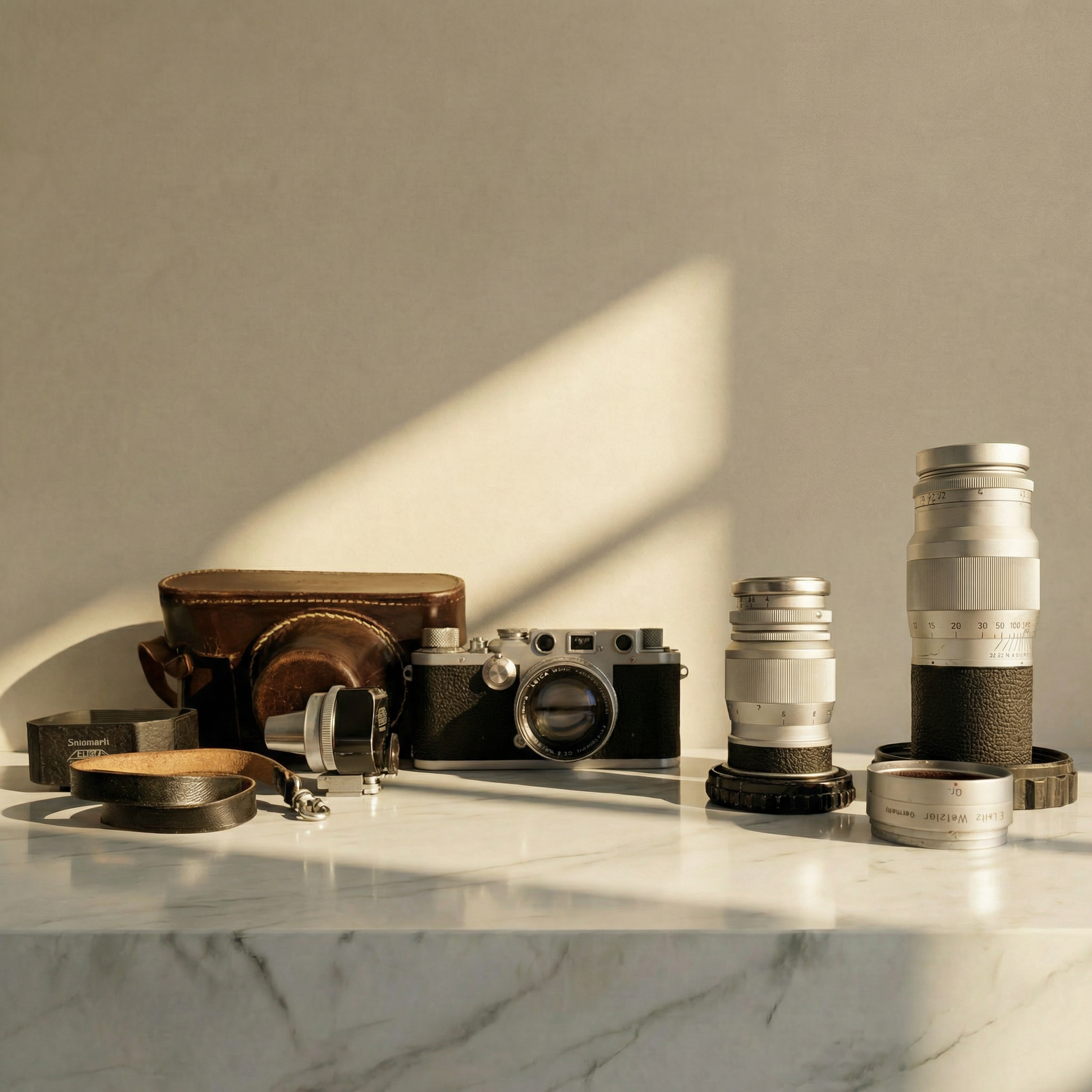 Vintage 1954 Leica IIIF and Lenses