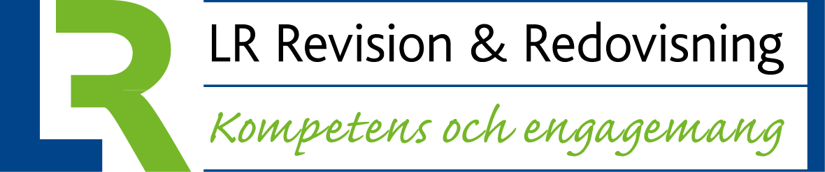 Logo with large green letter 'R' and blue and black text, including a green cursive phrase 'Kompetens och engagemang'