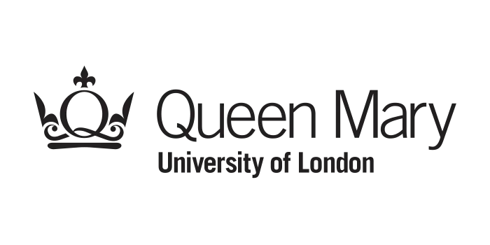 Queen Mary University logo with a crown icon and the text Queen Mary University of London underneath.