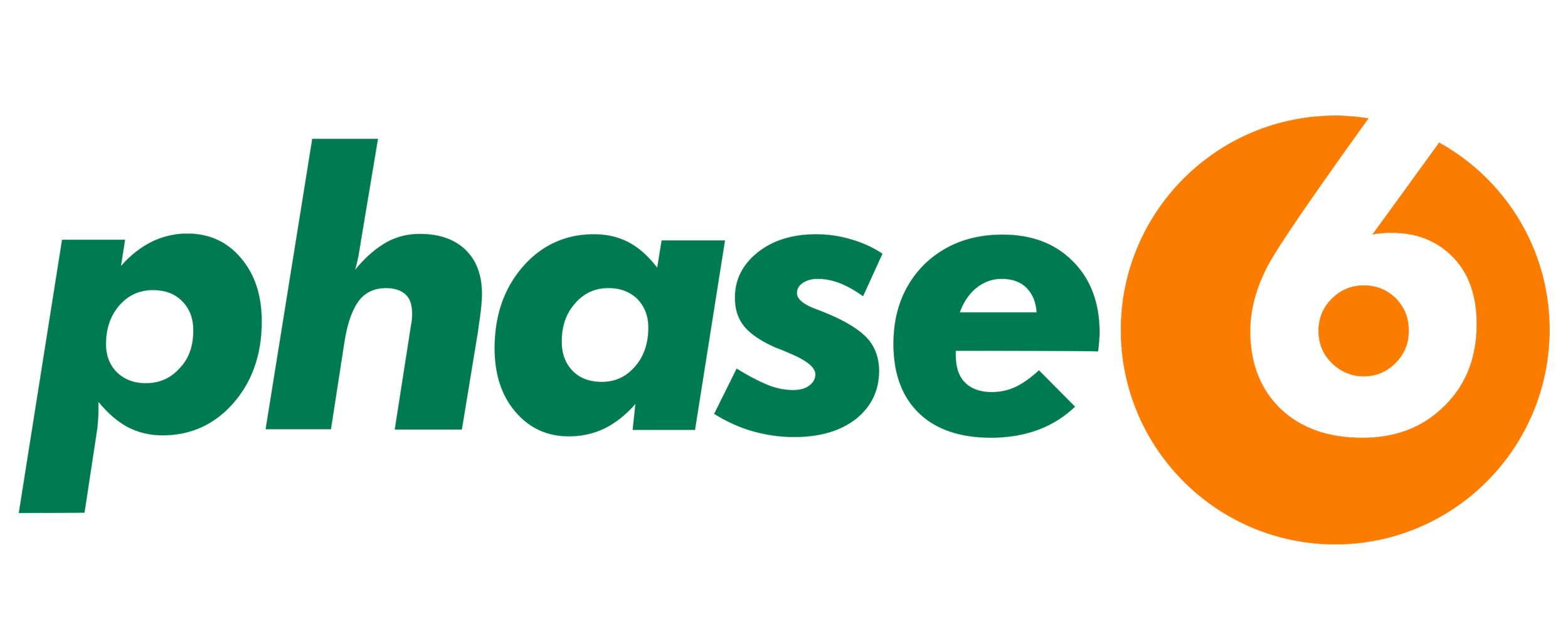 Phase 6 logo with the word 'phase' in green lowercase letters and the number 6 in orange with a circular design.
