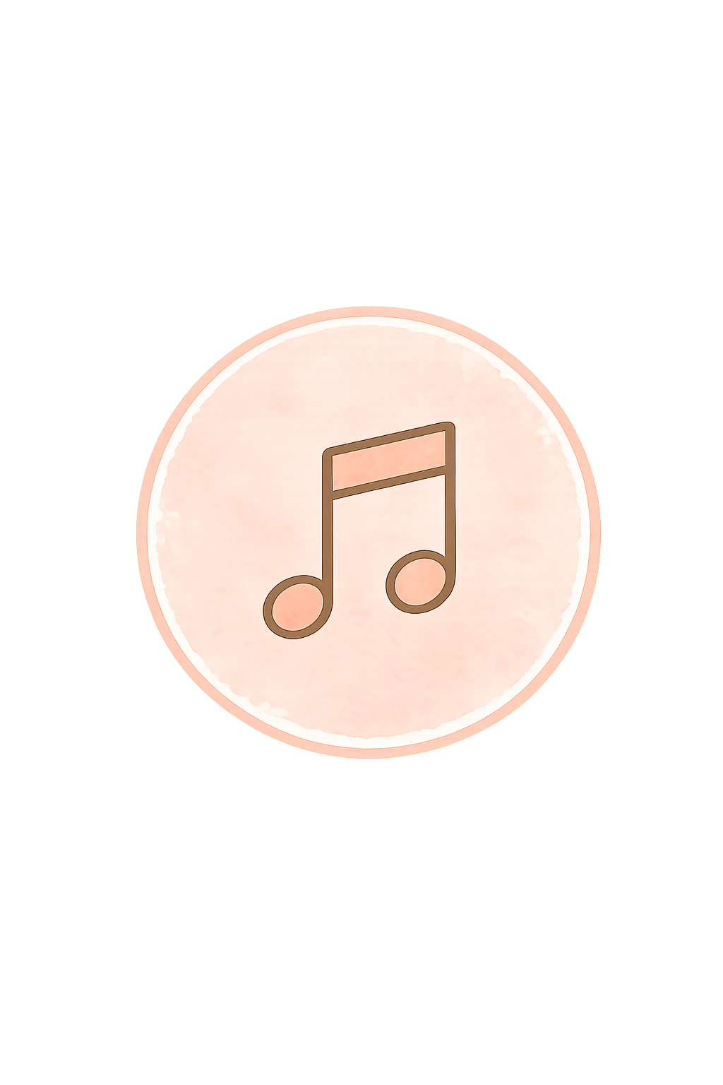Music note icon representing a personalized song coming to life after lyric approval.
