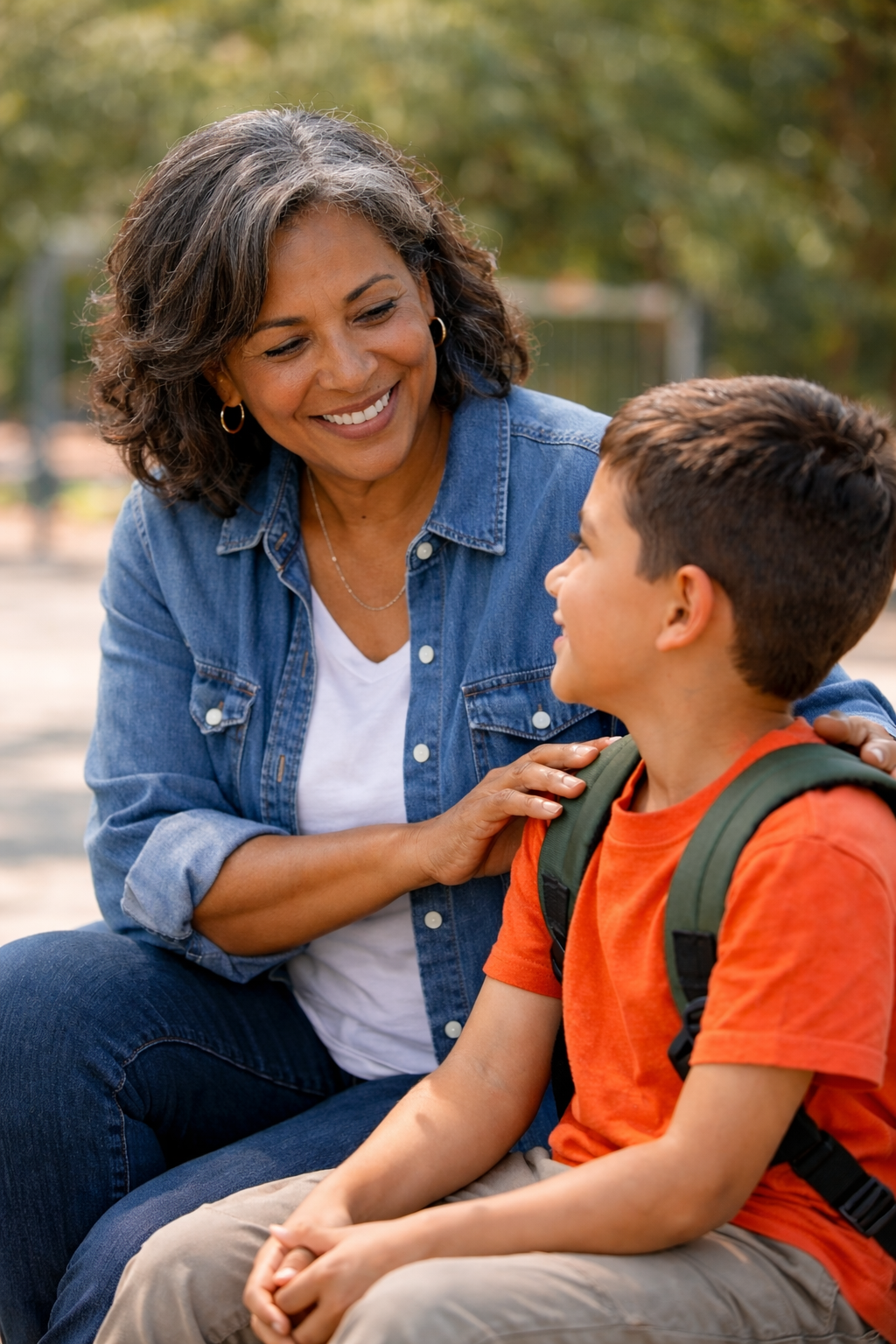 Professional On-Call Grandma caregiver providing supportive, on-demand childcare for a school-aged child in Frederick, Maryland.