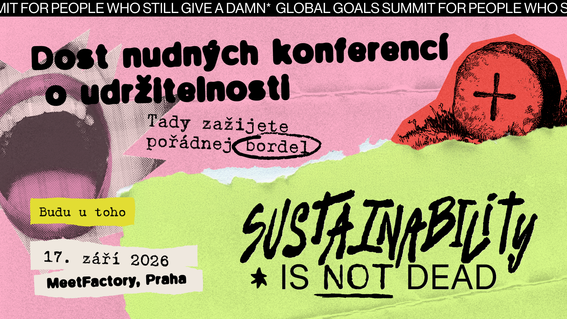 klíčový vizual, summit, sustainability is not dead