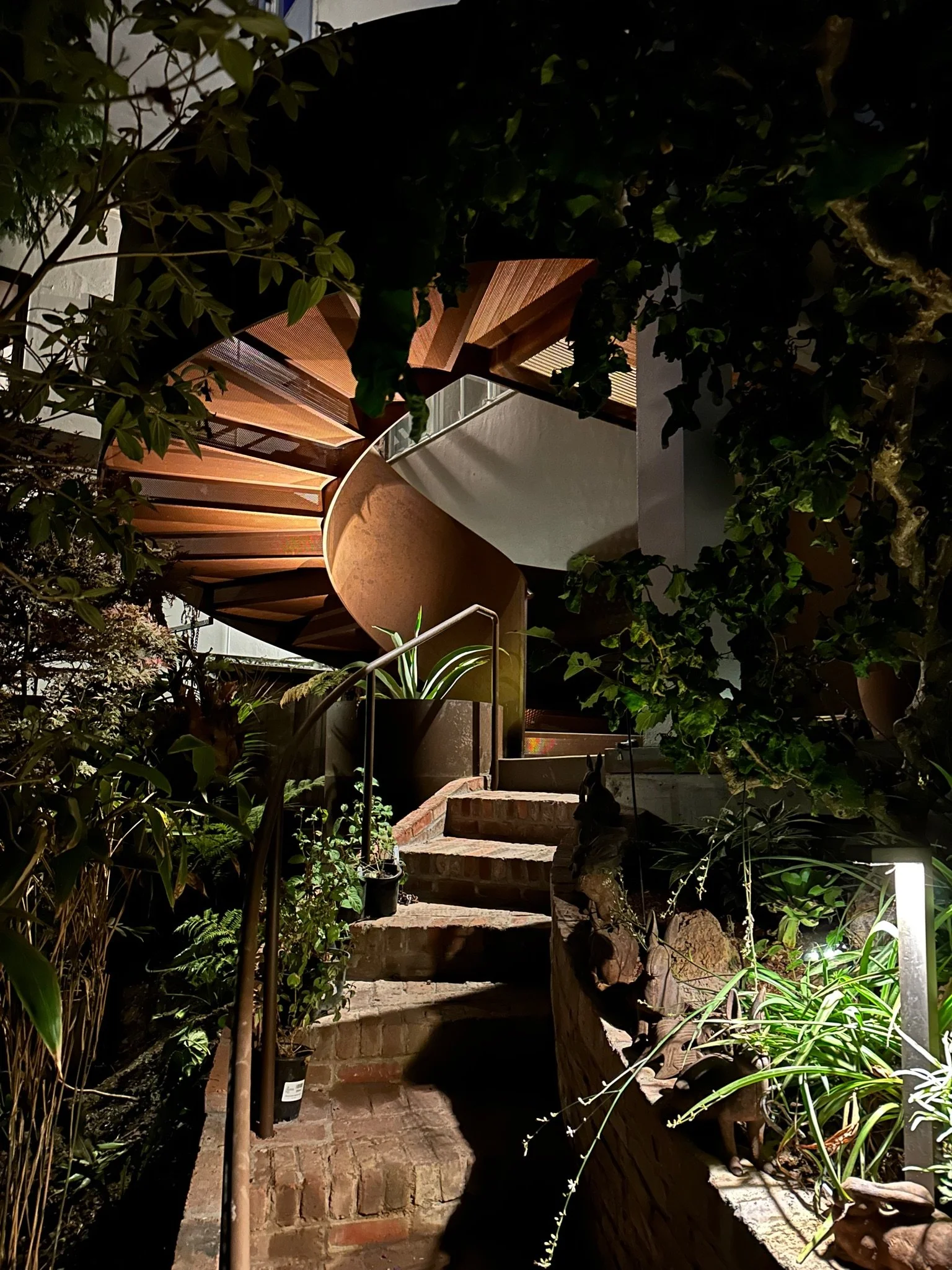 An image of Tendril Stair at evening.