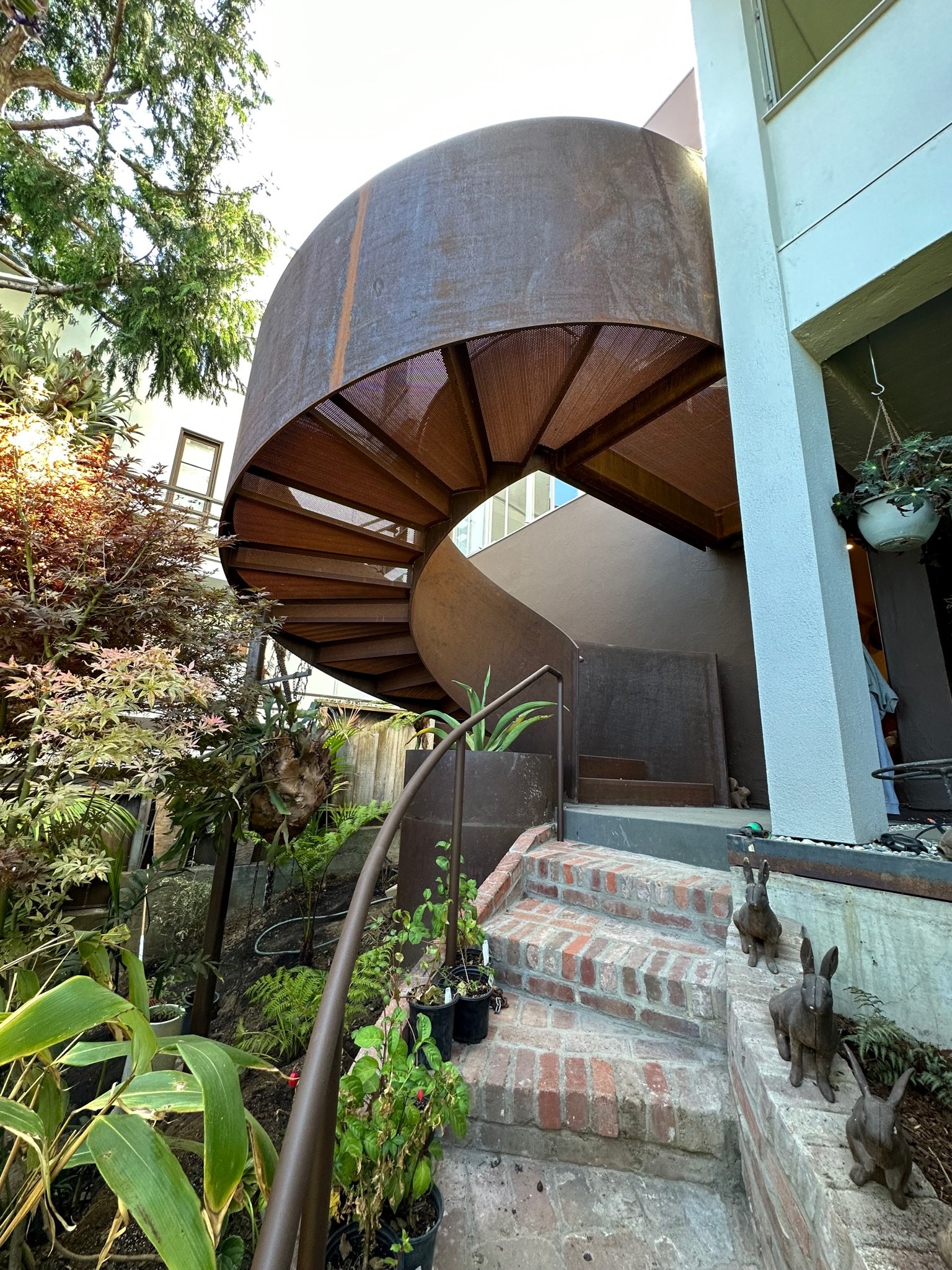 helical core ten stair from garden