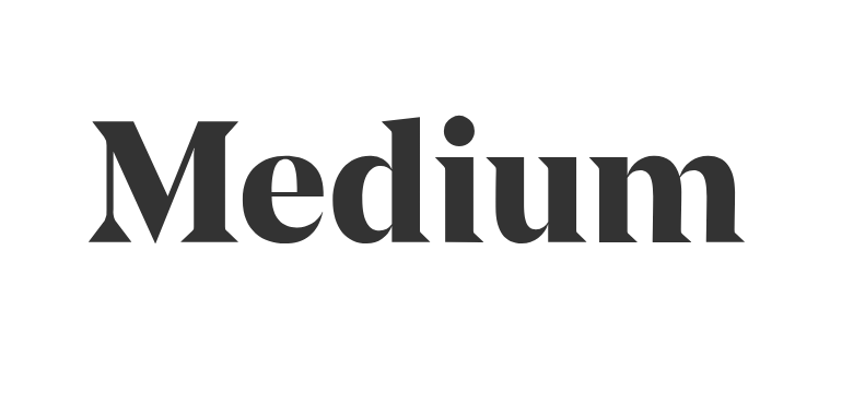The word 'Medium' written in bold, black font on a white background.