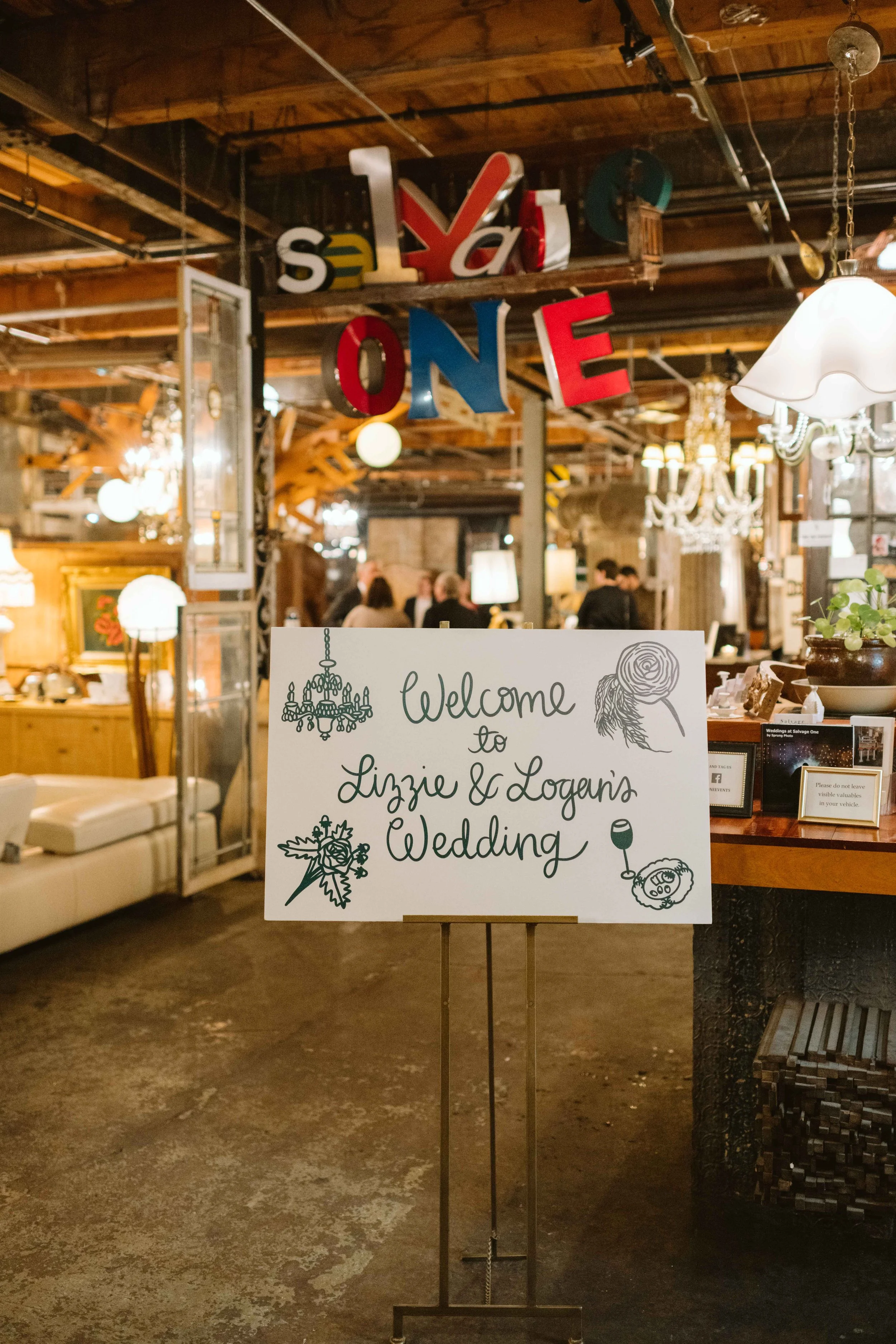 Welcome sign at Salvage One Chicago IL