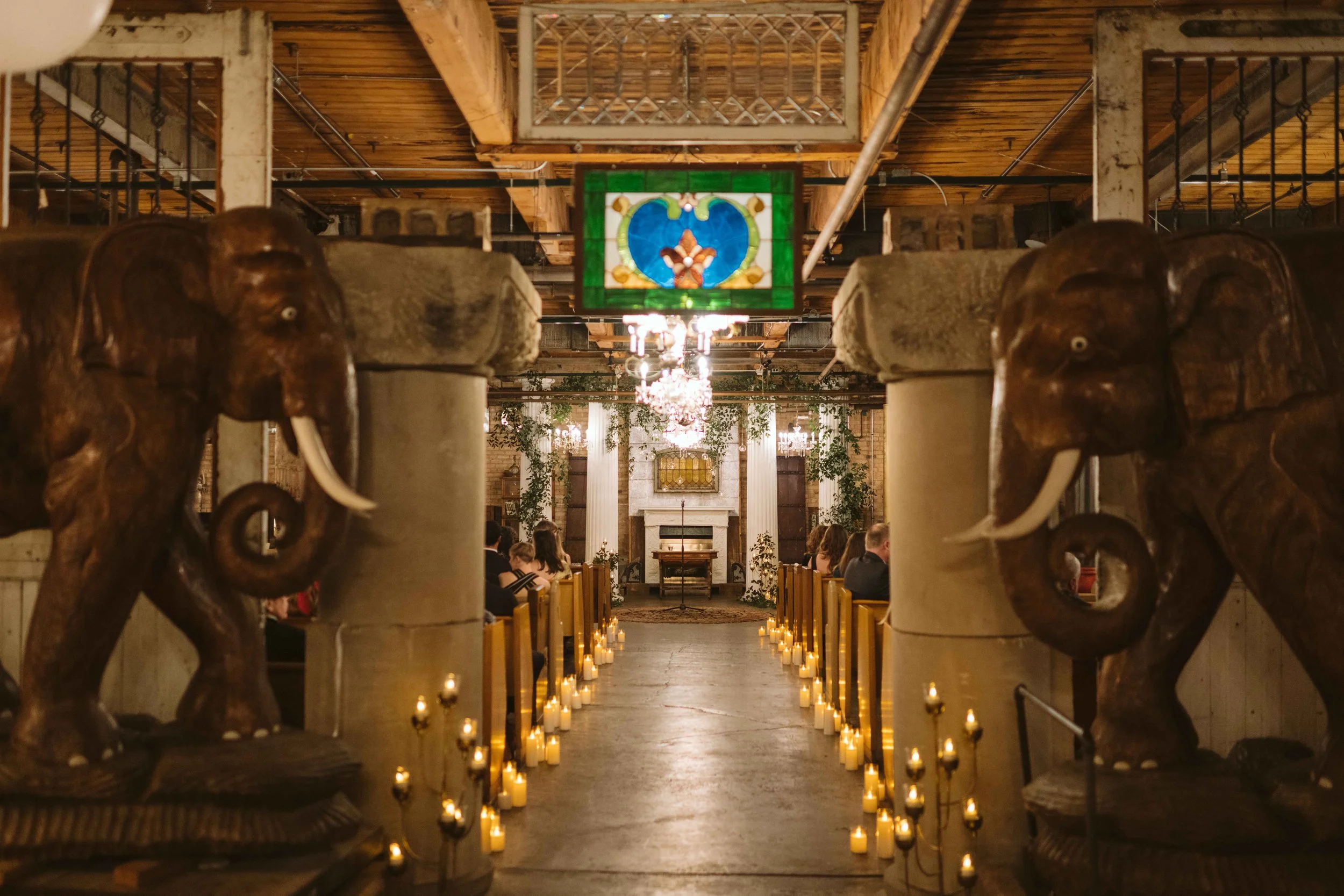 Salvage One Ceremony set up before guests arrive