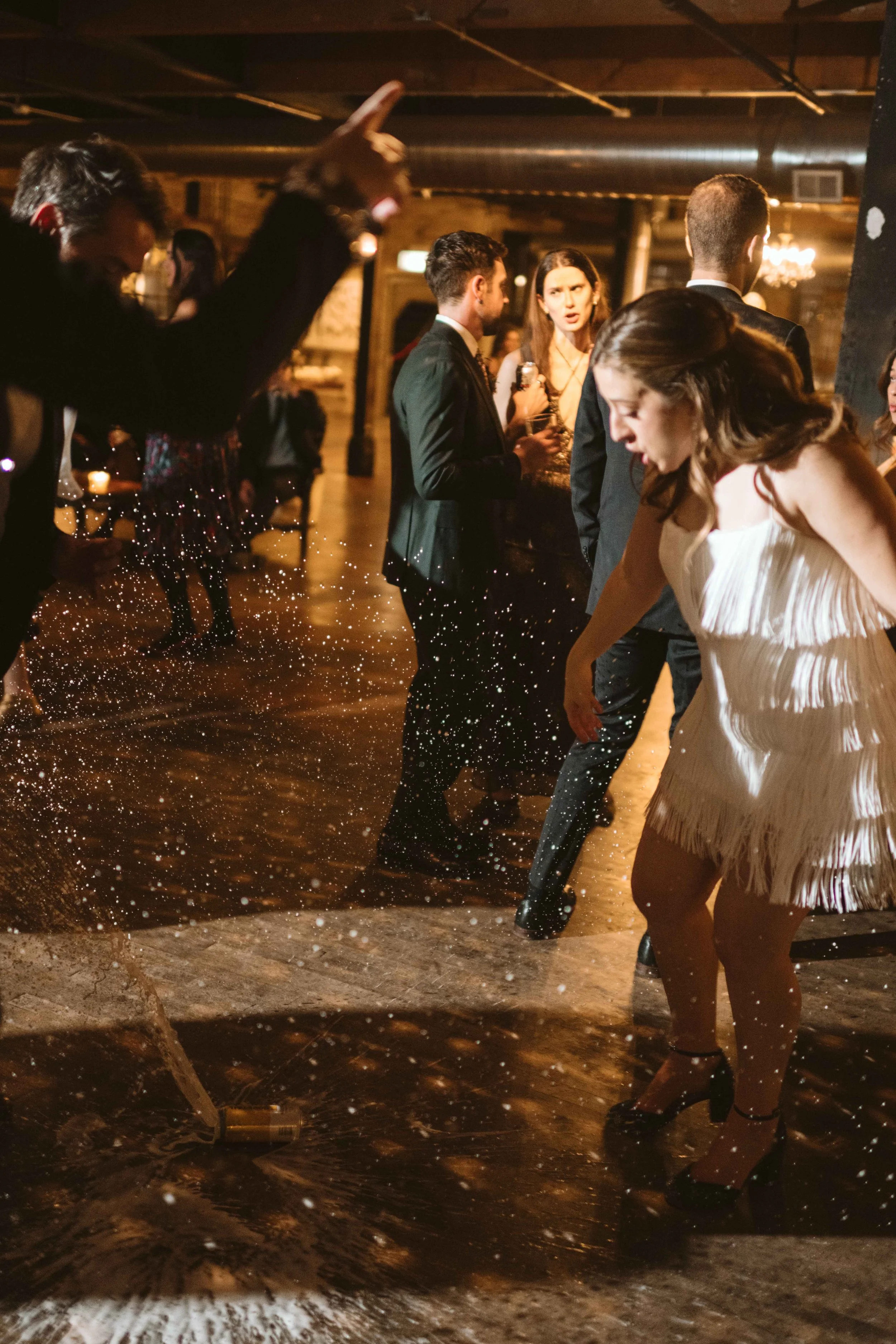 salvage one chicago wedding reception drink spilled and is splattered everywhere
