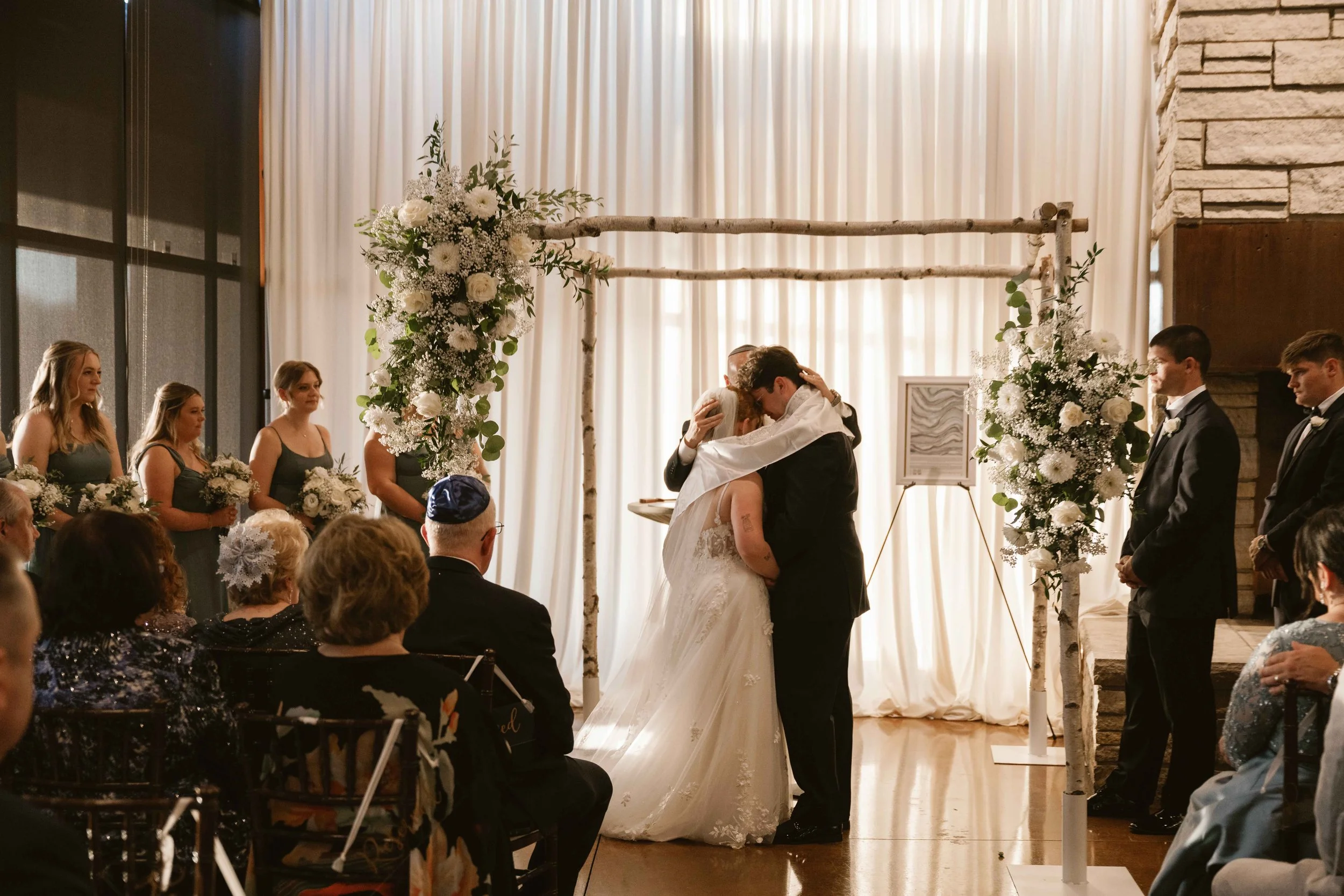 Jewish wedding ceremony at Independence Grove Forest Preserve Libertyville Illinois